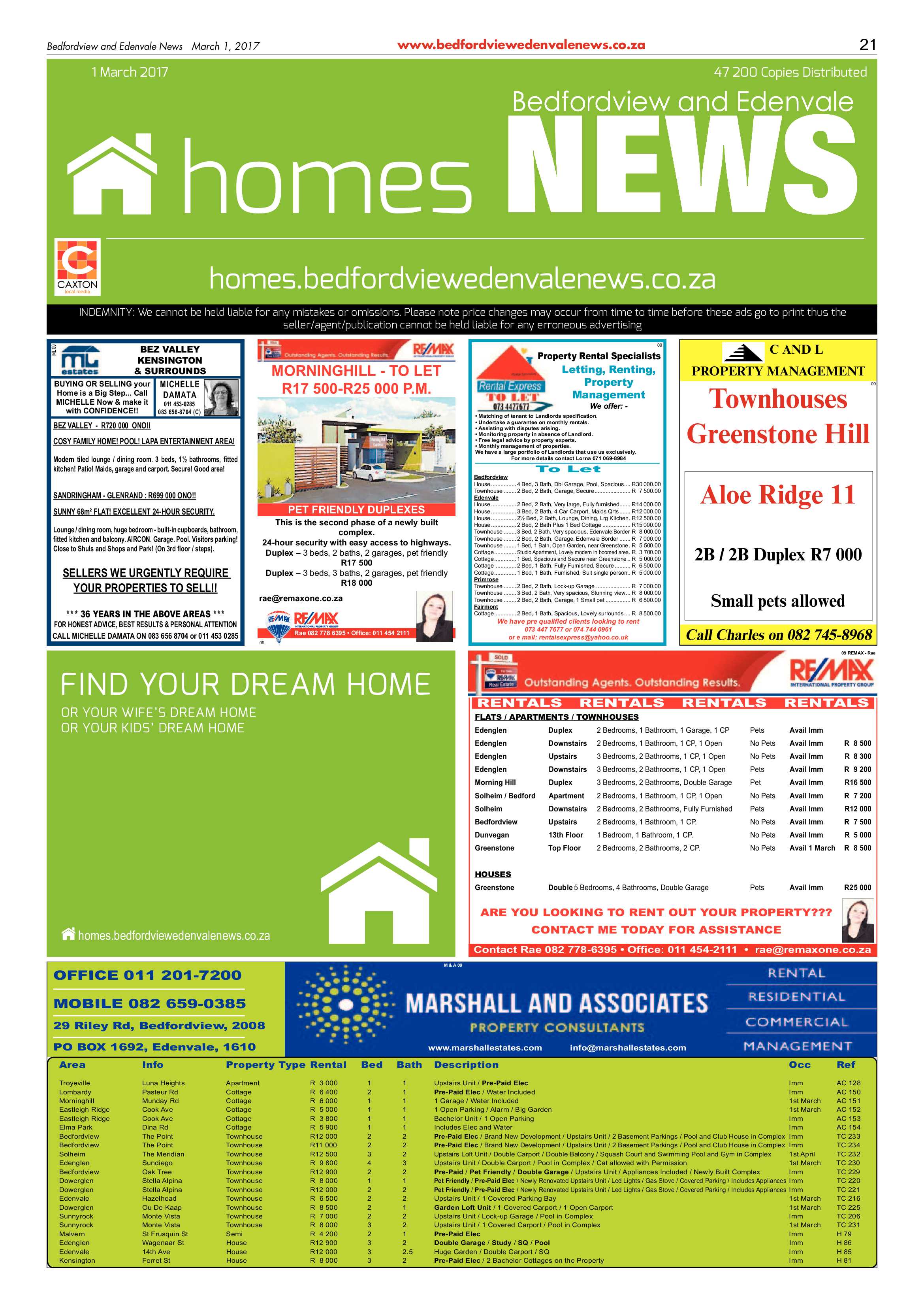Bedfordview and Edenvale News 01 March 2017 page 21