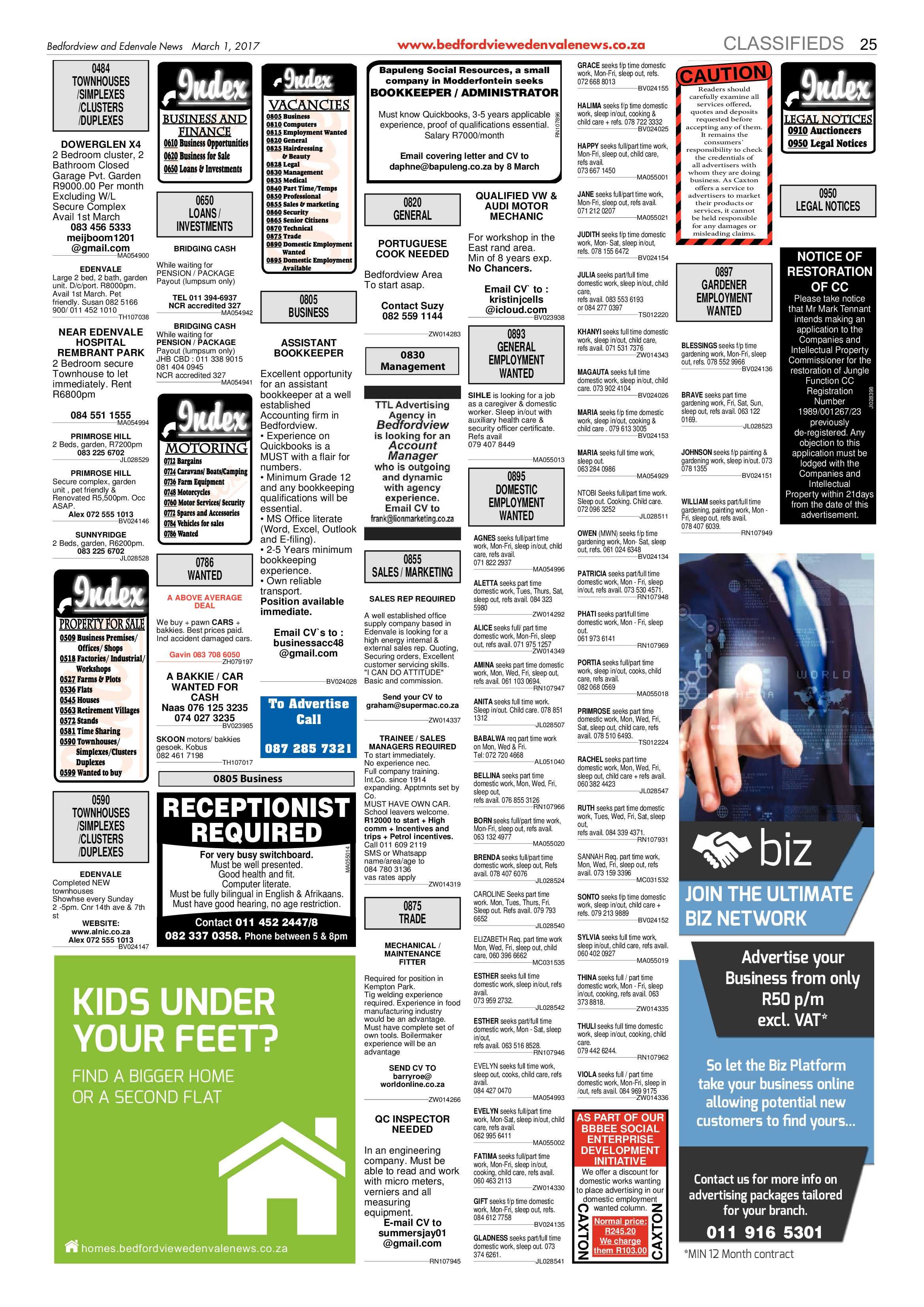 Bedfordview and Edenvale News 01 March 2017 page 25
