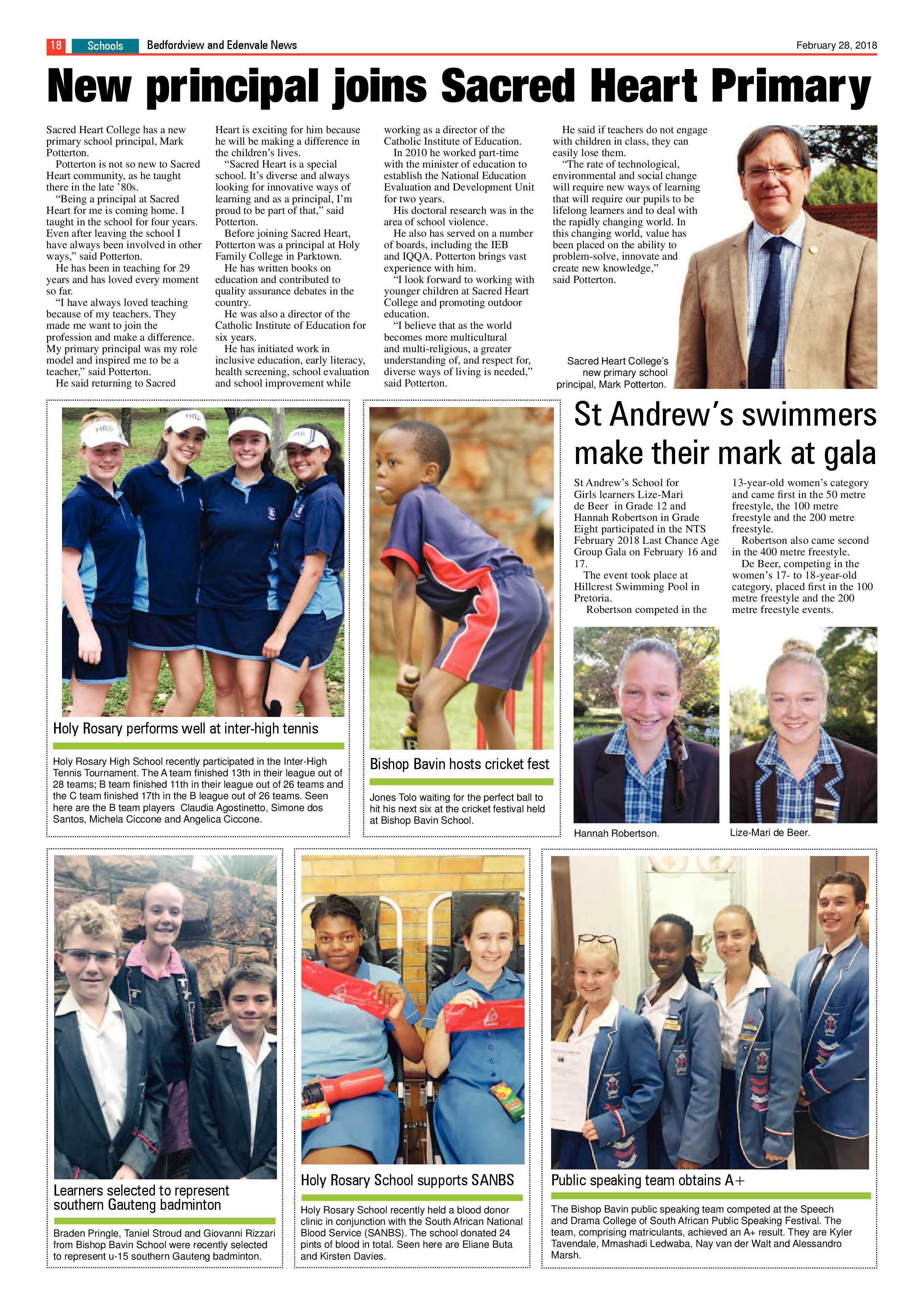 Bedfordview and Edenvale News 28 February 2018 page 18