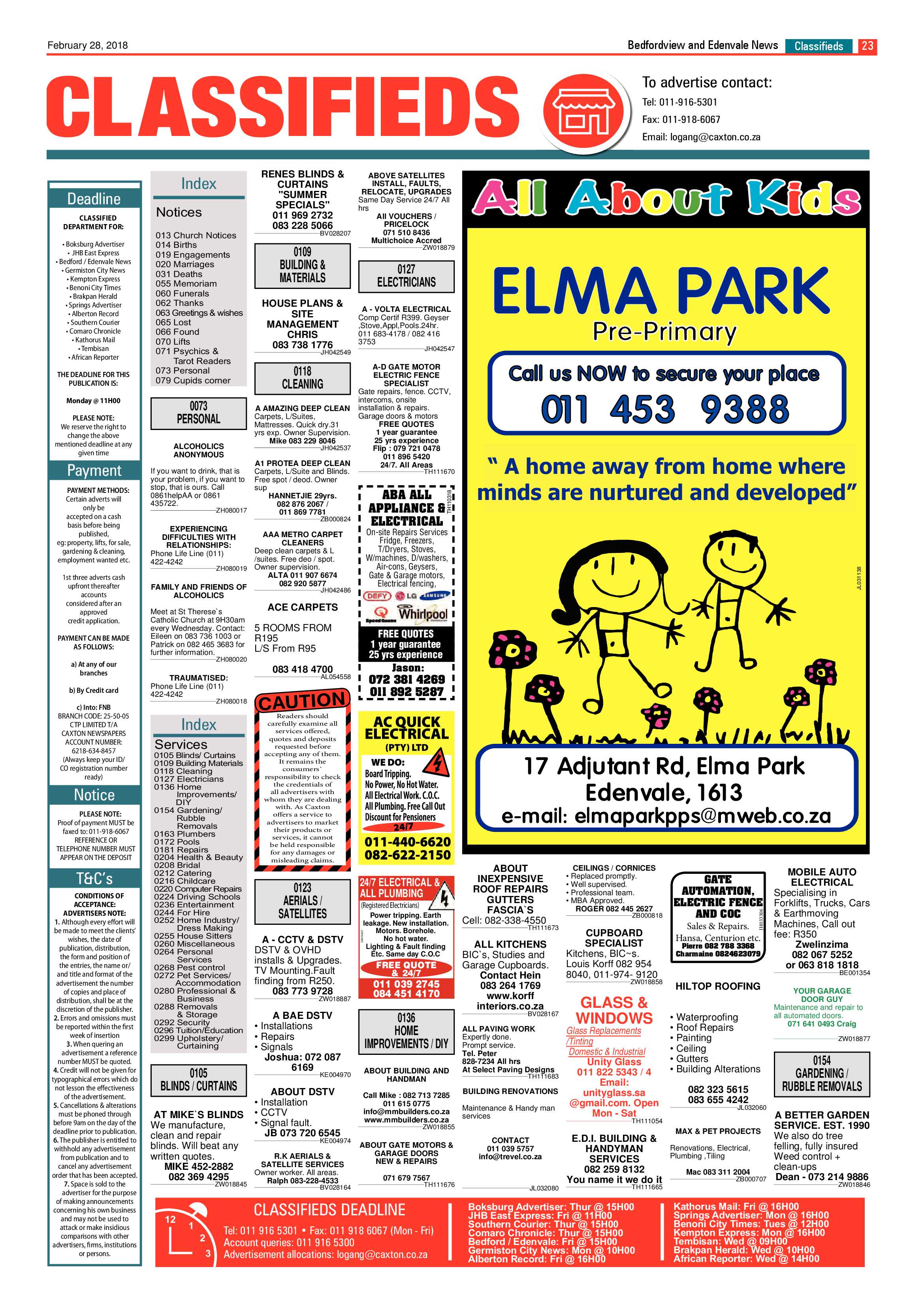 Bedfordview and Edenvale News 28 February 2018 page 23