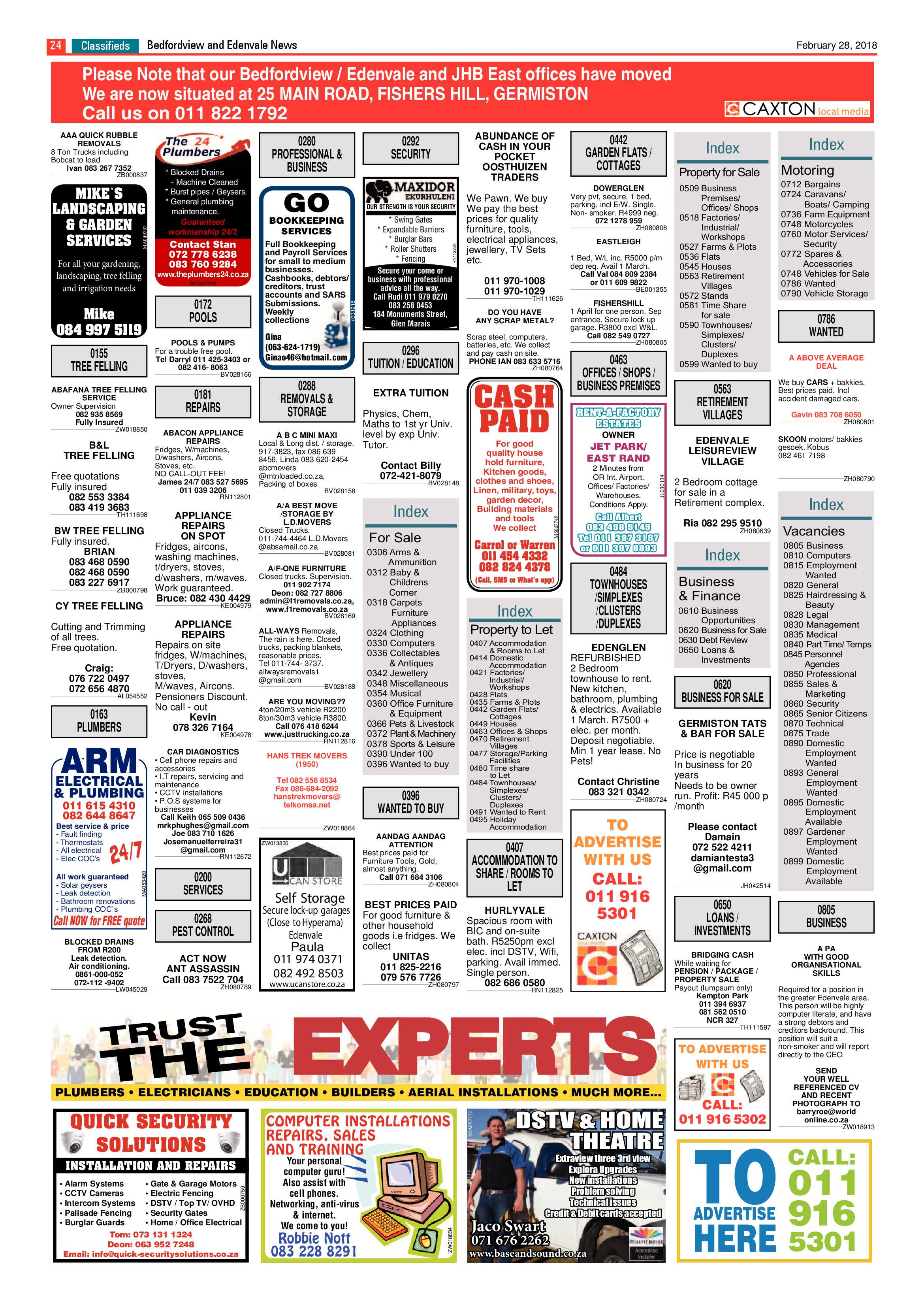 Bedfordview and Edenvale News 28 February 2018 page 24