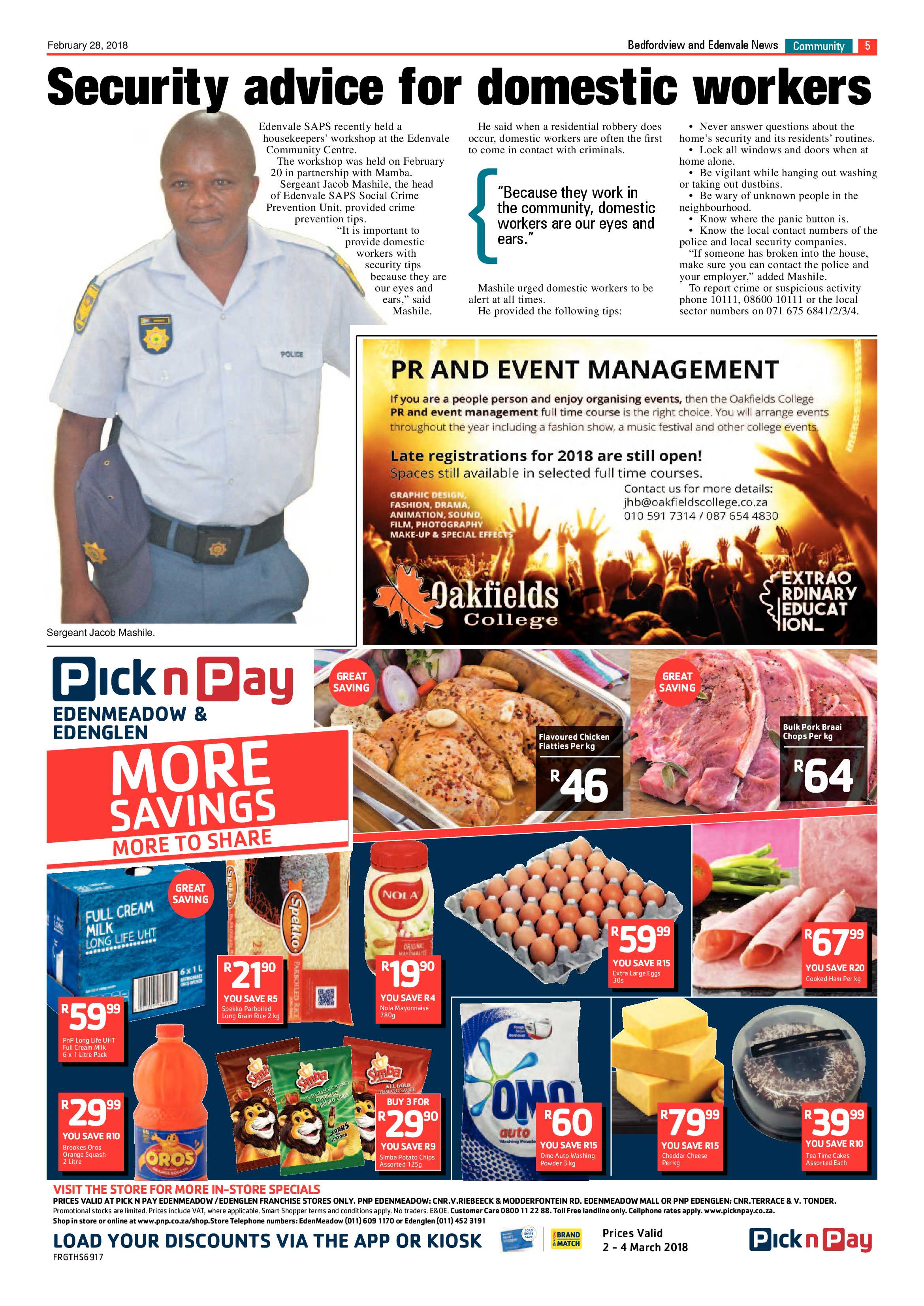 Bedfordview and Edenvale News 28 February 2018 page 5