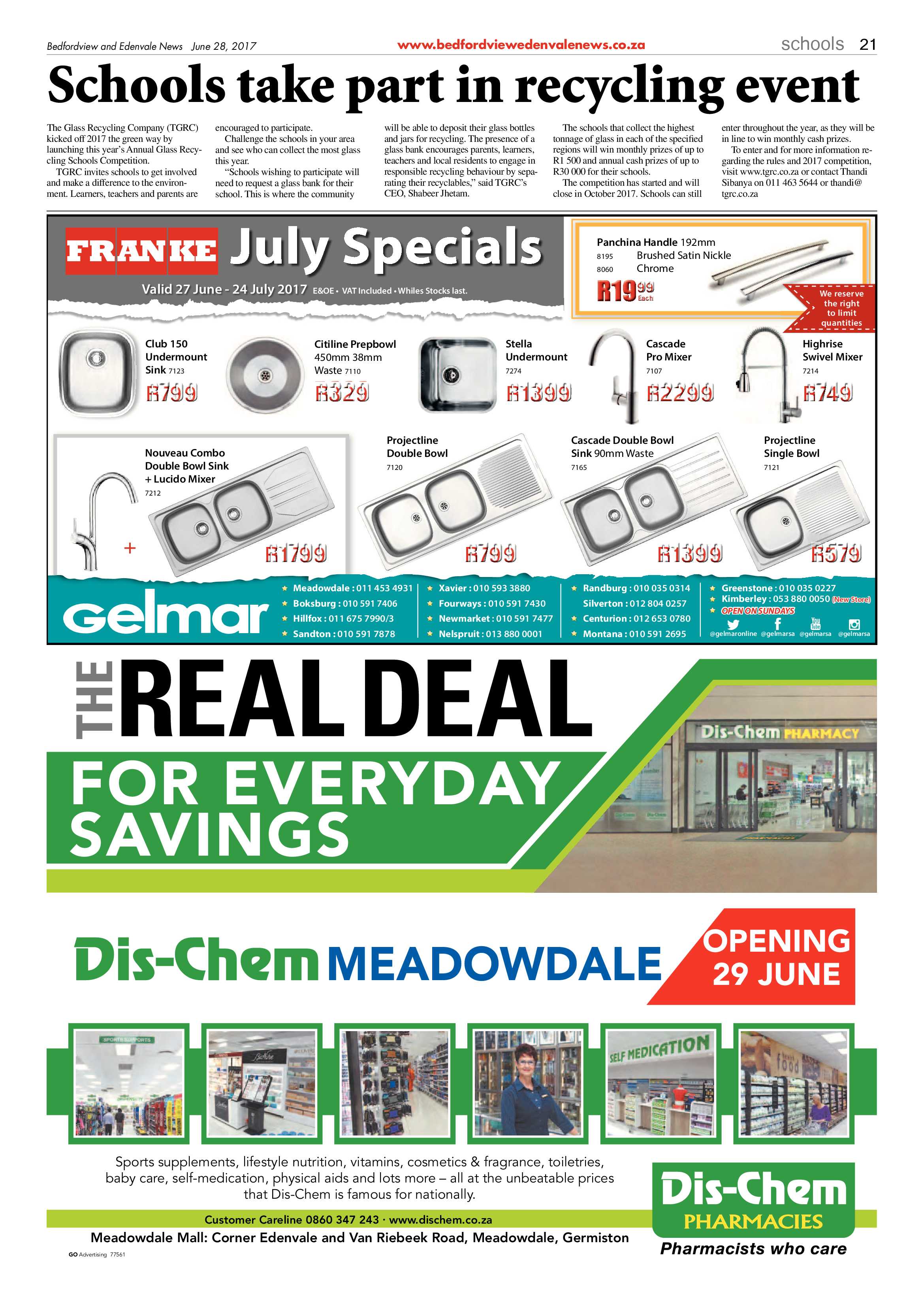 Bedfordview and Edenvale News 28 June 2017 page 21