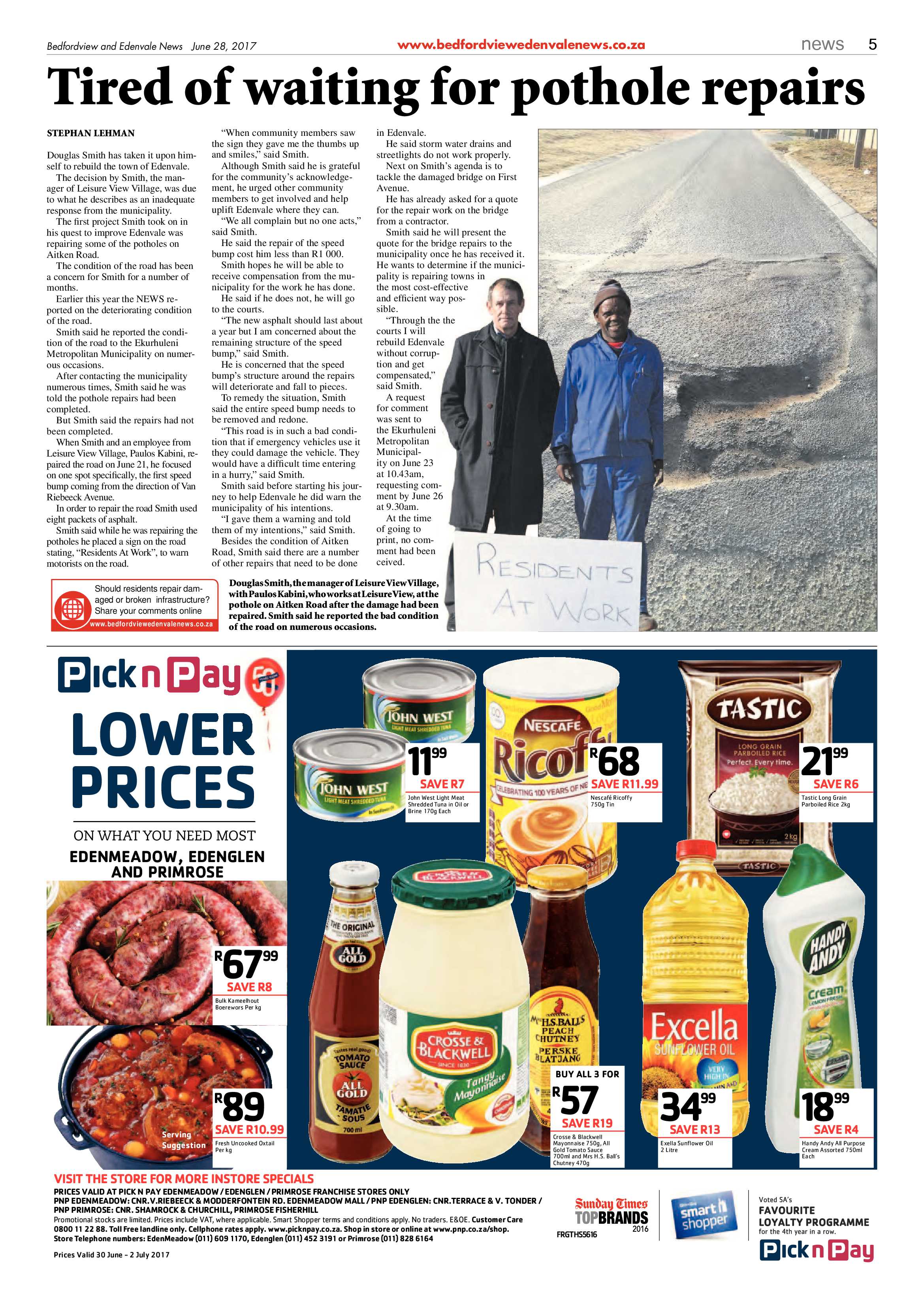 Bedfordview and Edenvale News 28 June 2017 page 5