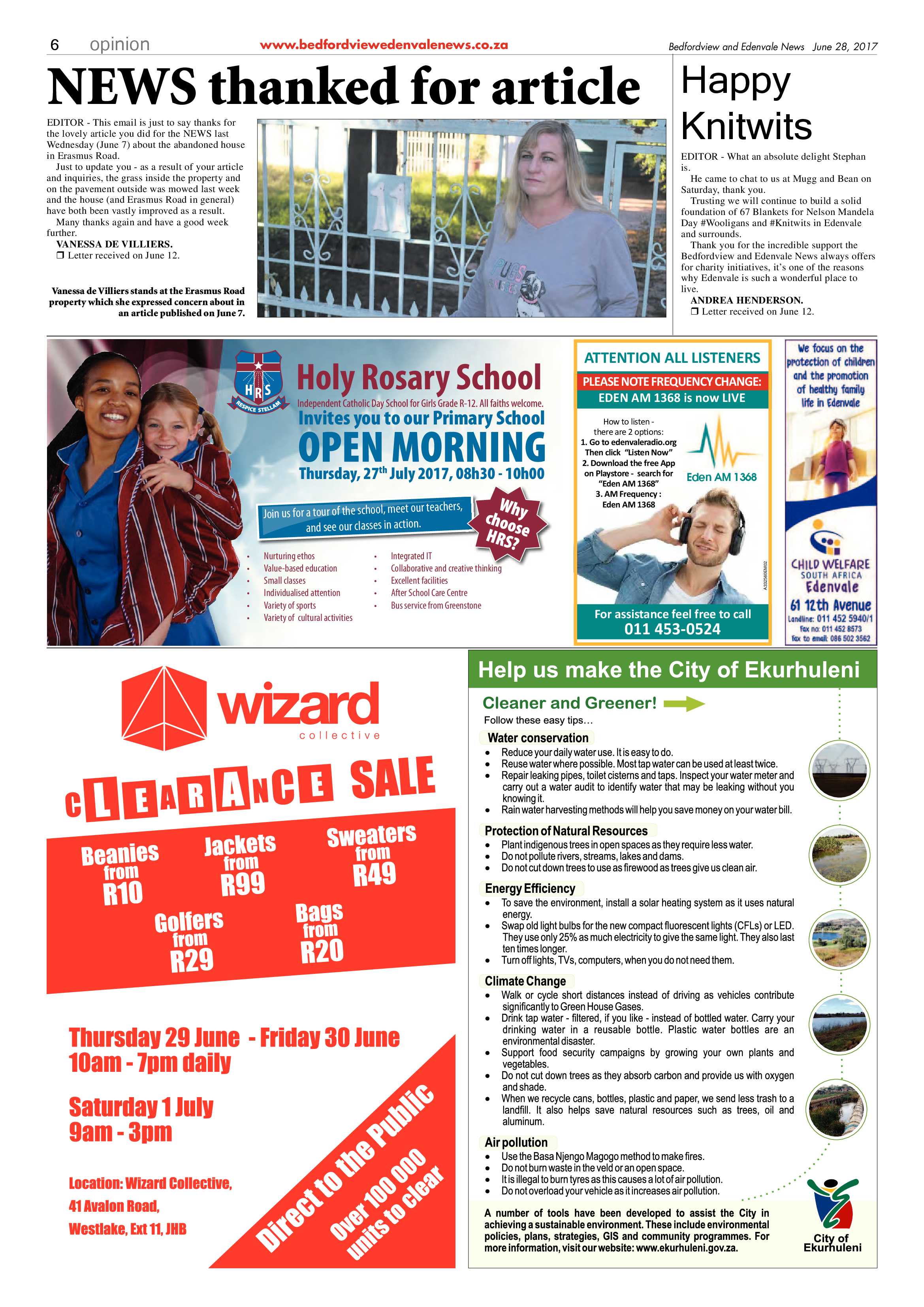 Bedfordview and Edenvale News 28 June 2017 page 6