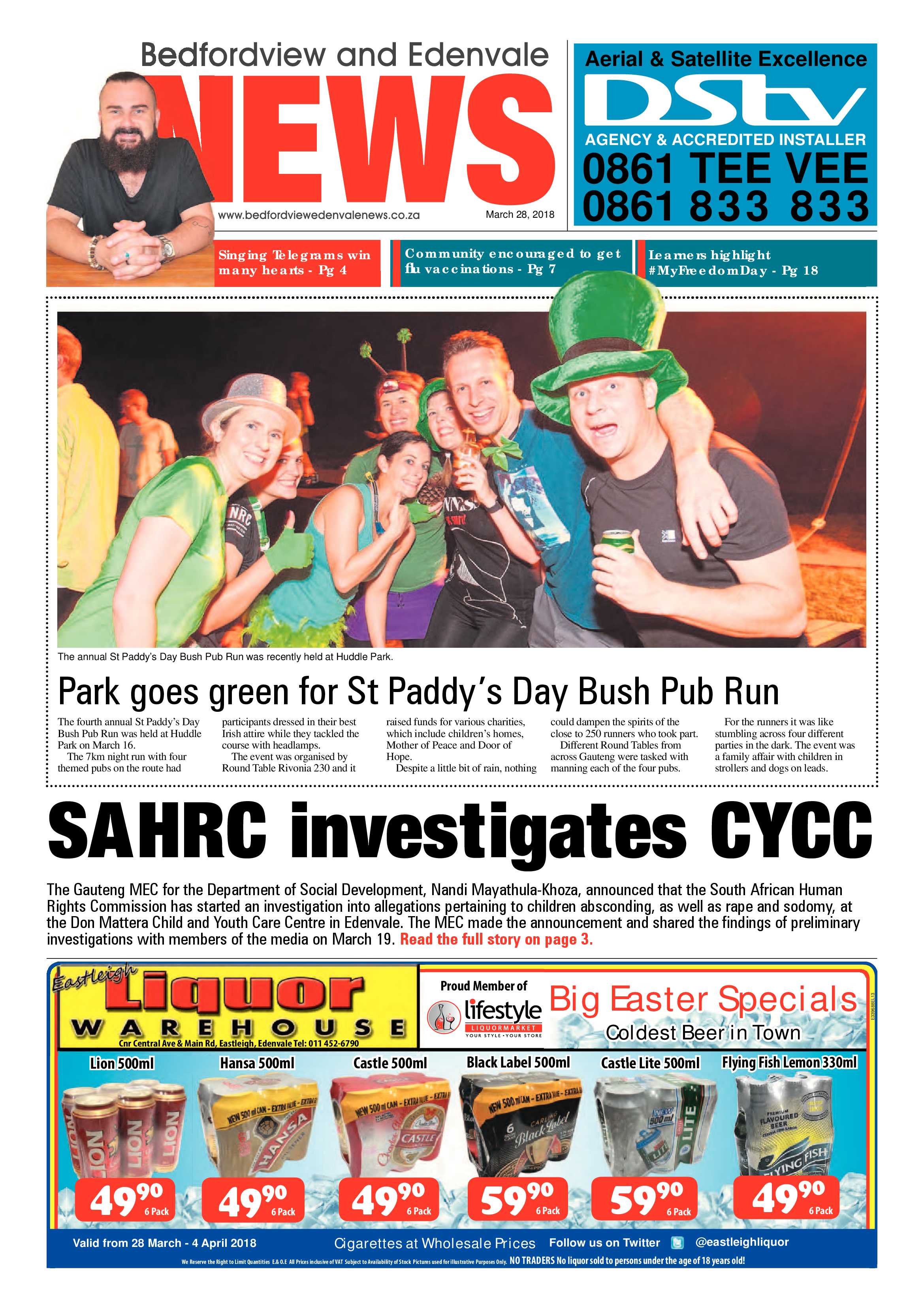 Bedfordview and Edenvale News 28 March 2018 page 1