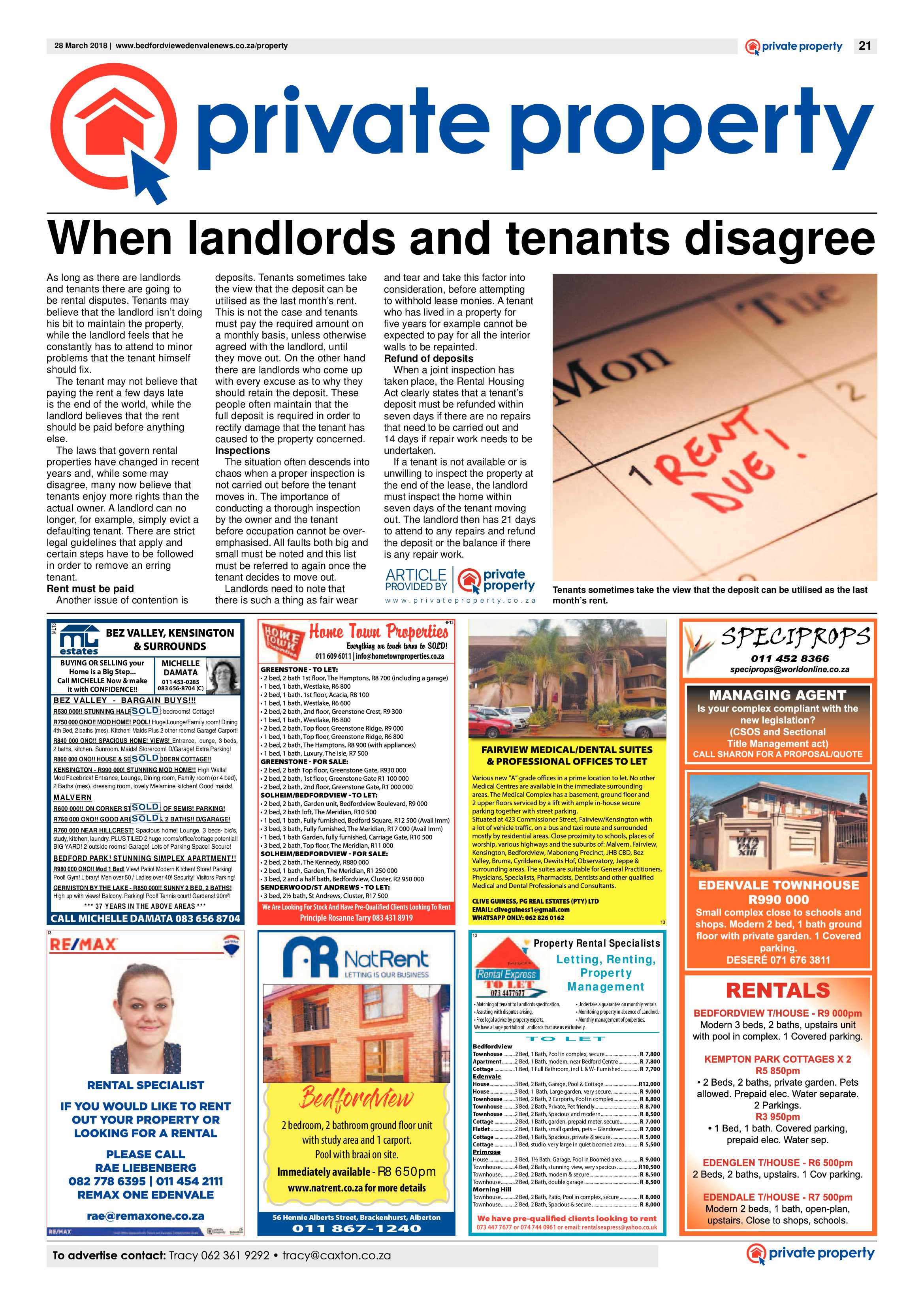 Bedfordview and Edenvale News 28 March 2018 page 21