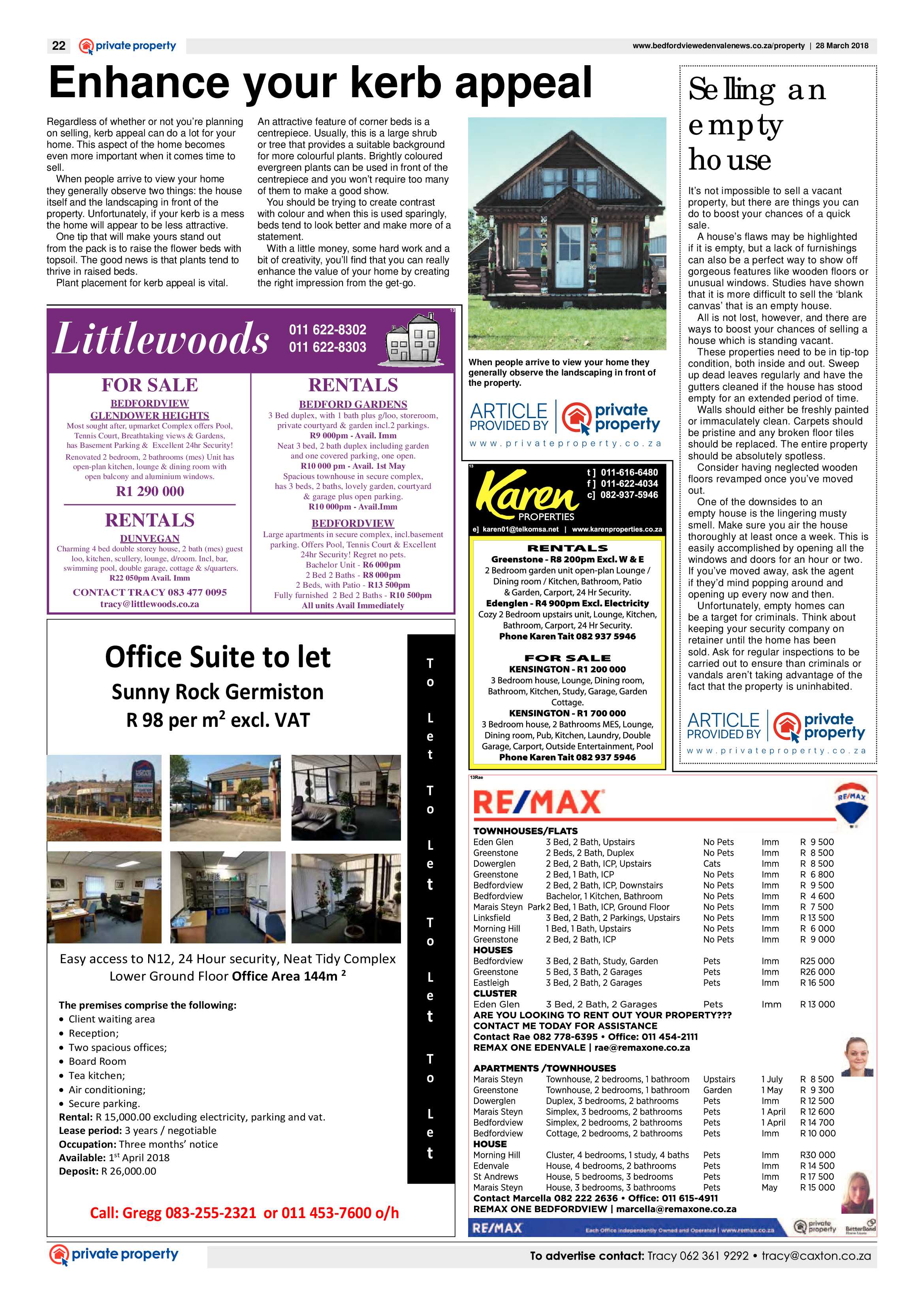Bedfordview and Edenvale News 28 March 2018 page 22