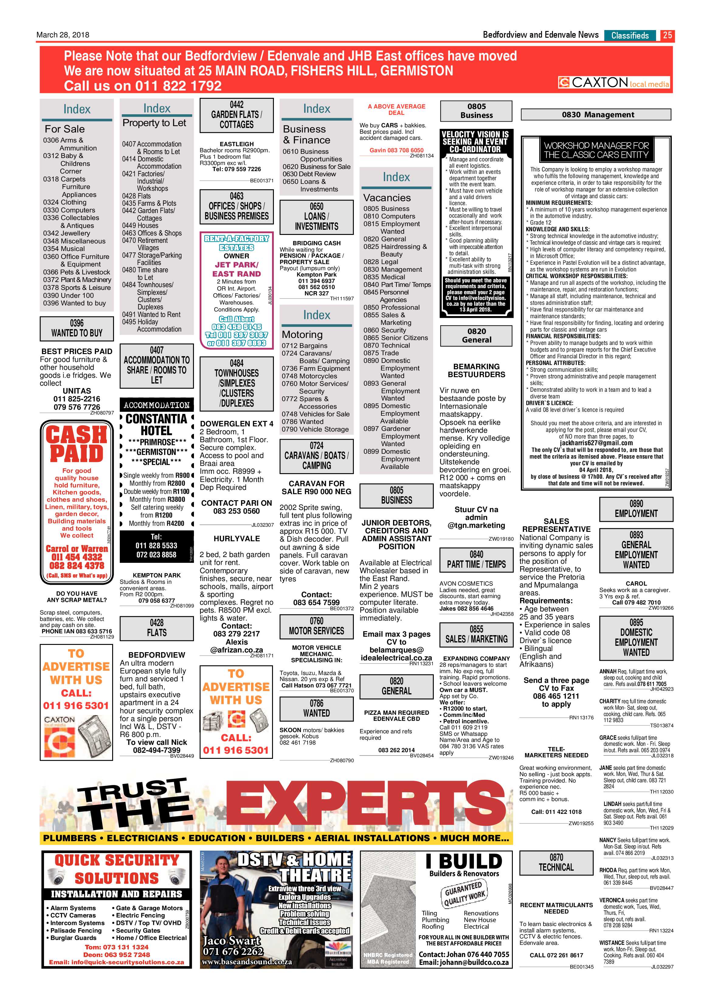 Bedfordview and Edenvale News 28 March 2018 page 25
