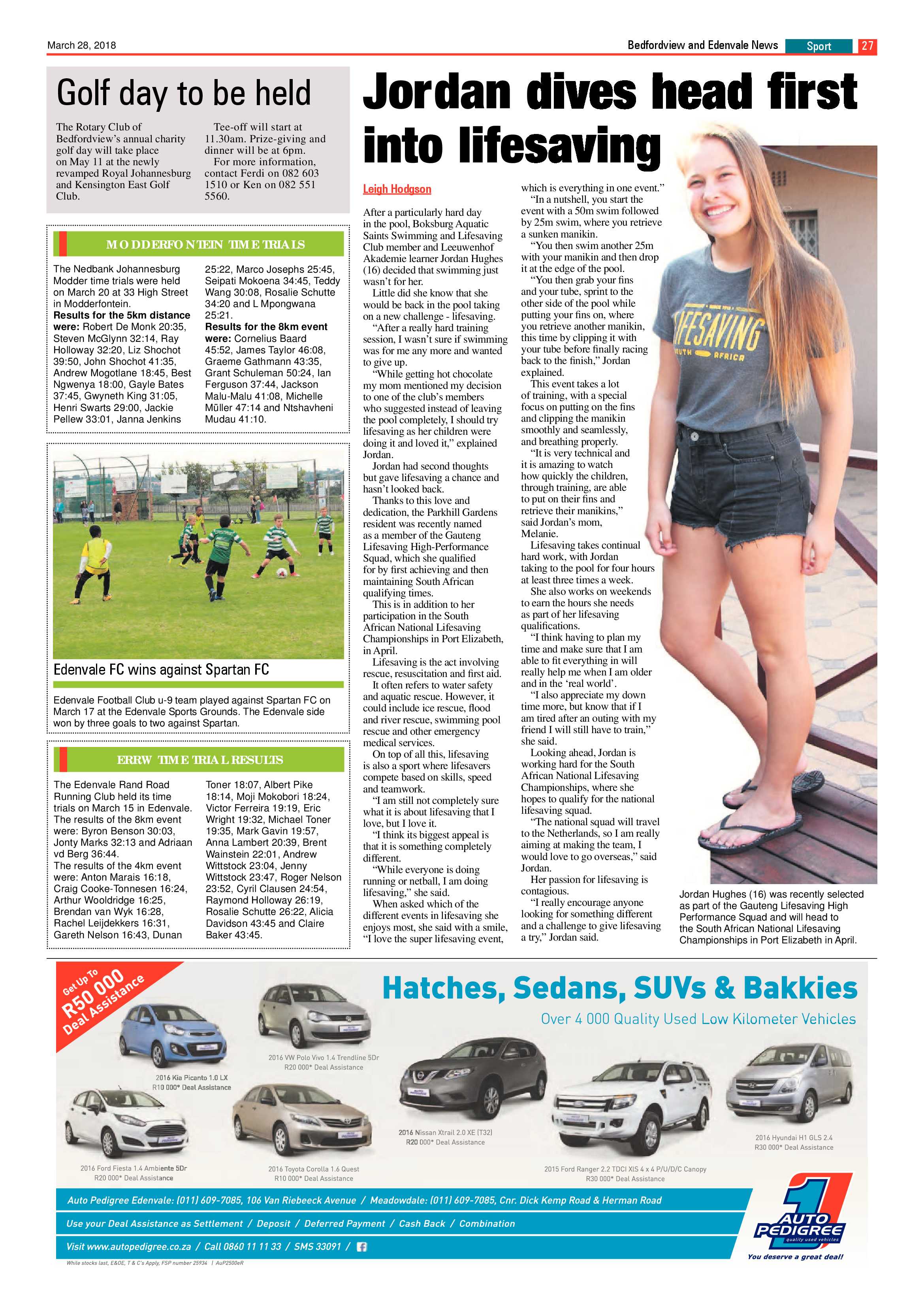 Bedfordview and Edenvale News 28 March 2018 page 27