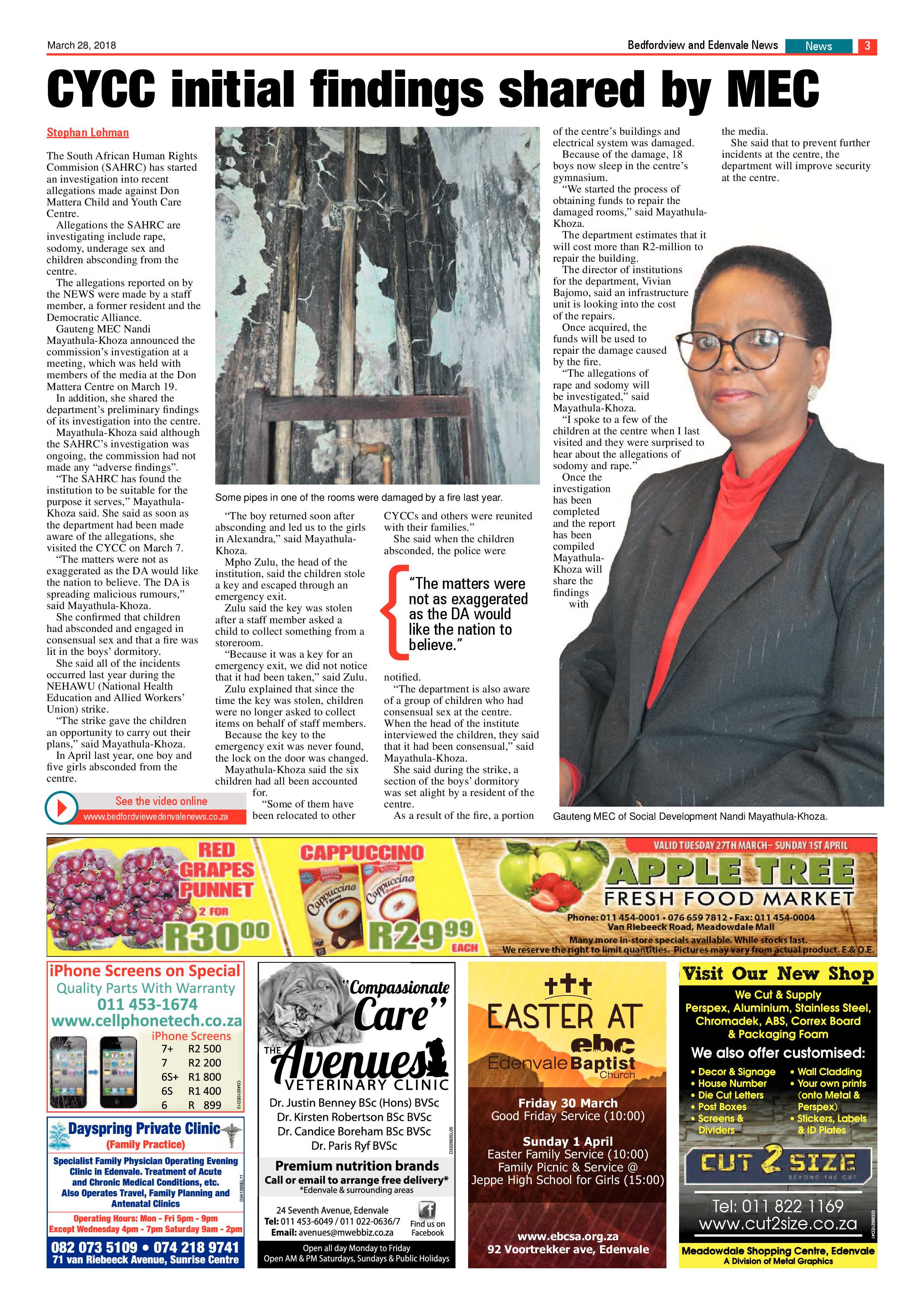 Bedfordview and Edenvale News 28 March 2018 page 3