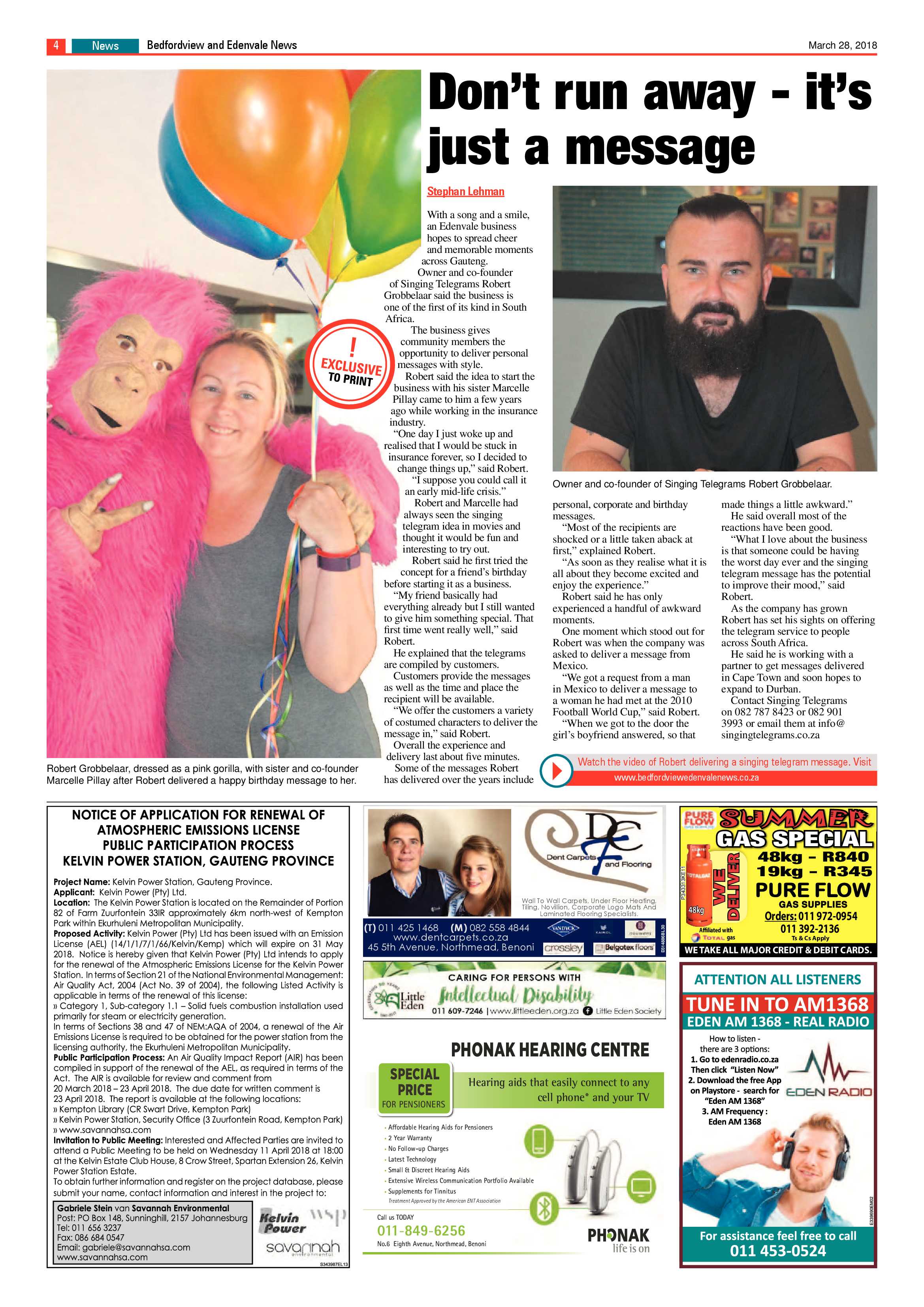 Bedfordview and Edenvale News 28 March 2018 page 4