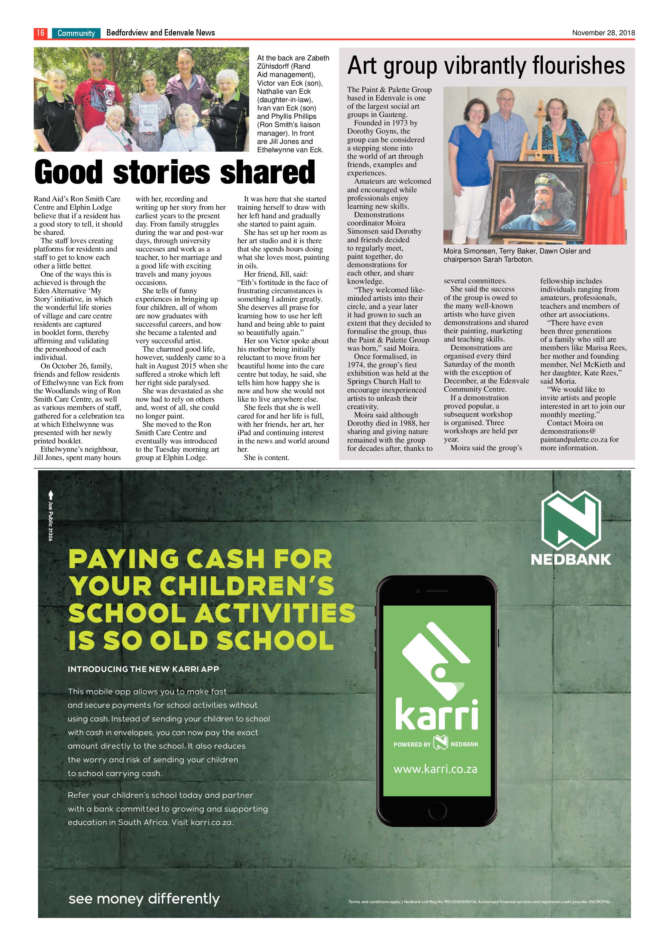 Bedfordview and Edenvale News 28 November 2018 page 16