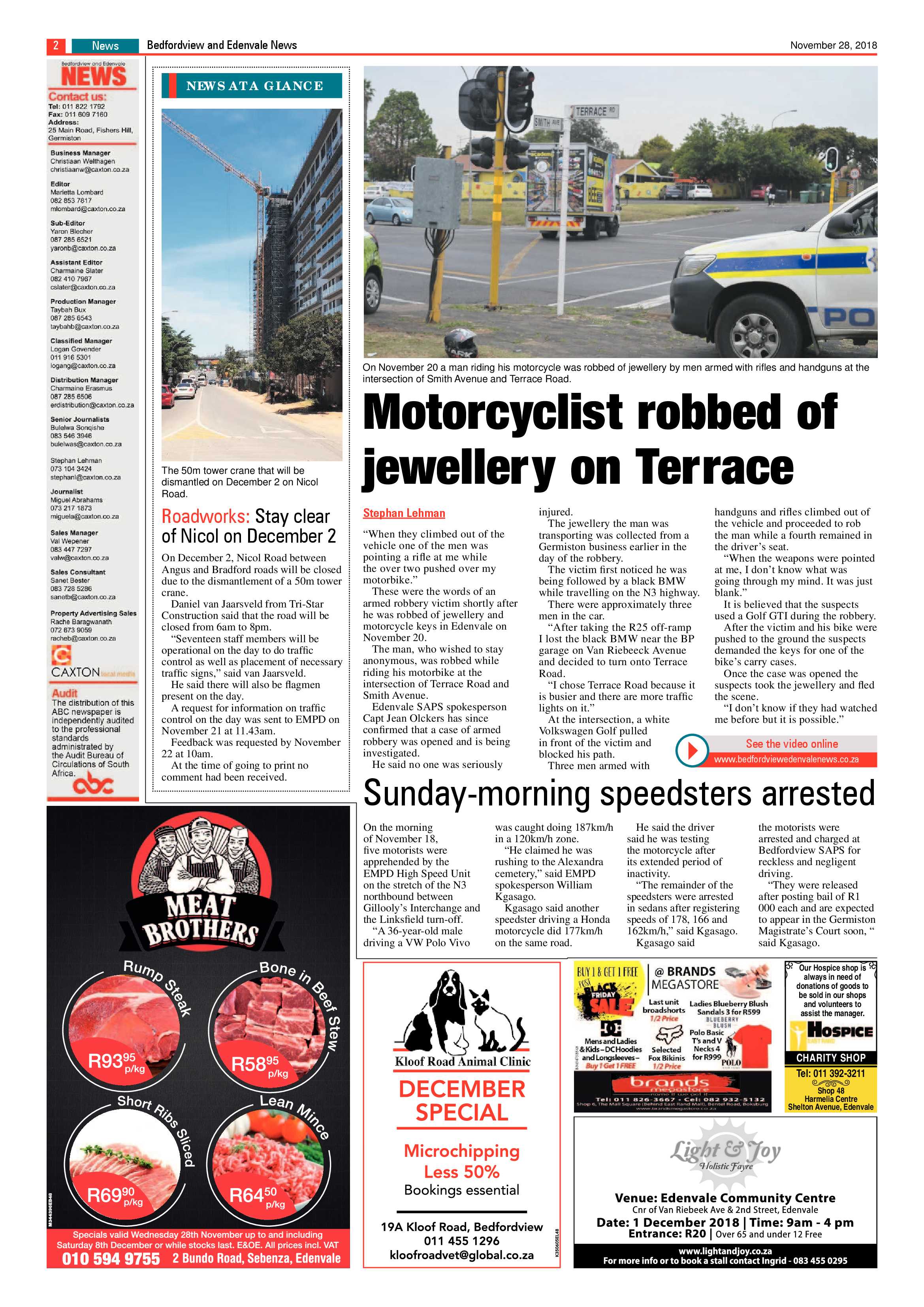 Bedfordview and Edenvale News 28 November 2018 page 2