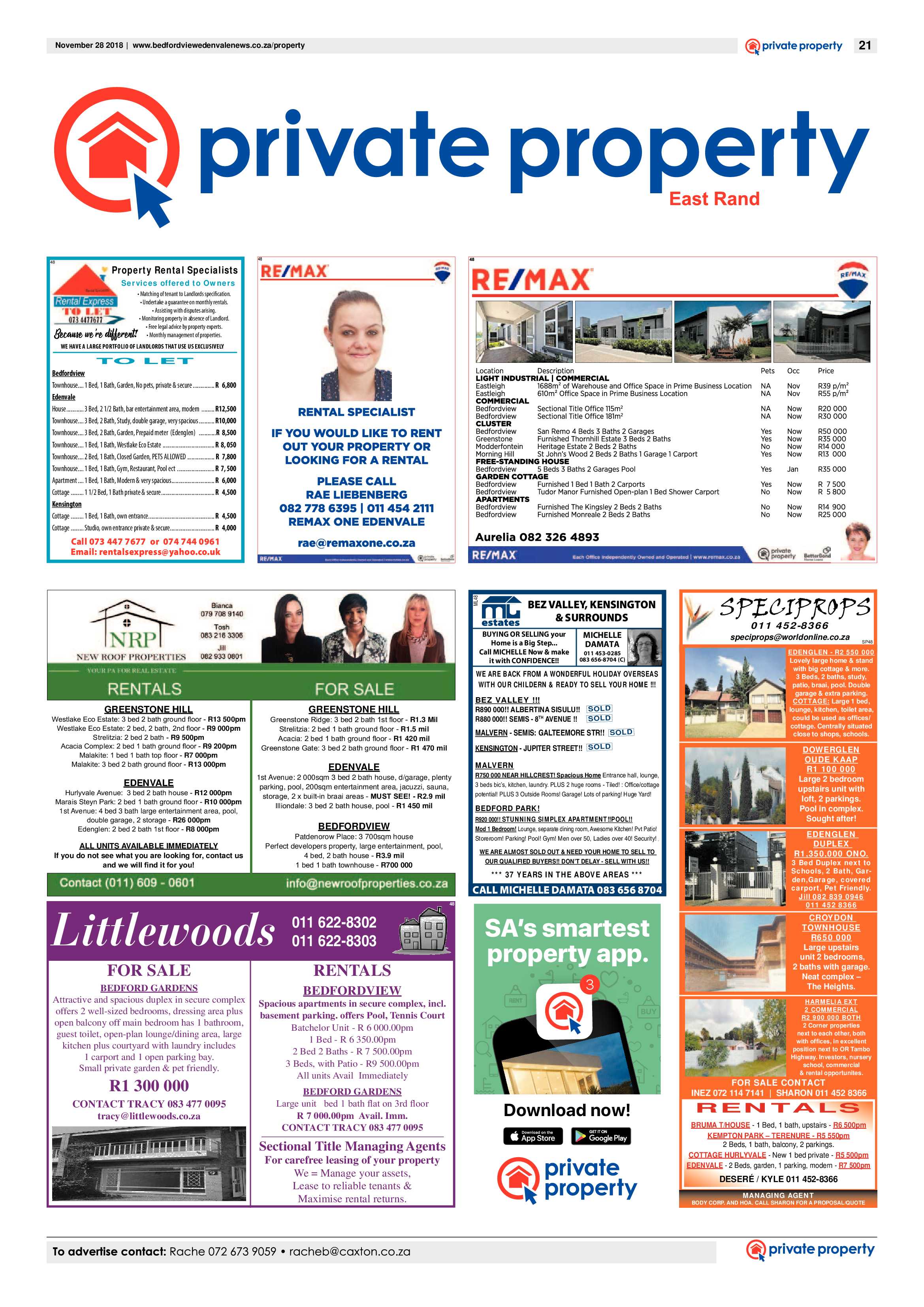 Bedfordview and Edenvale News 28 November 2018 page 21