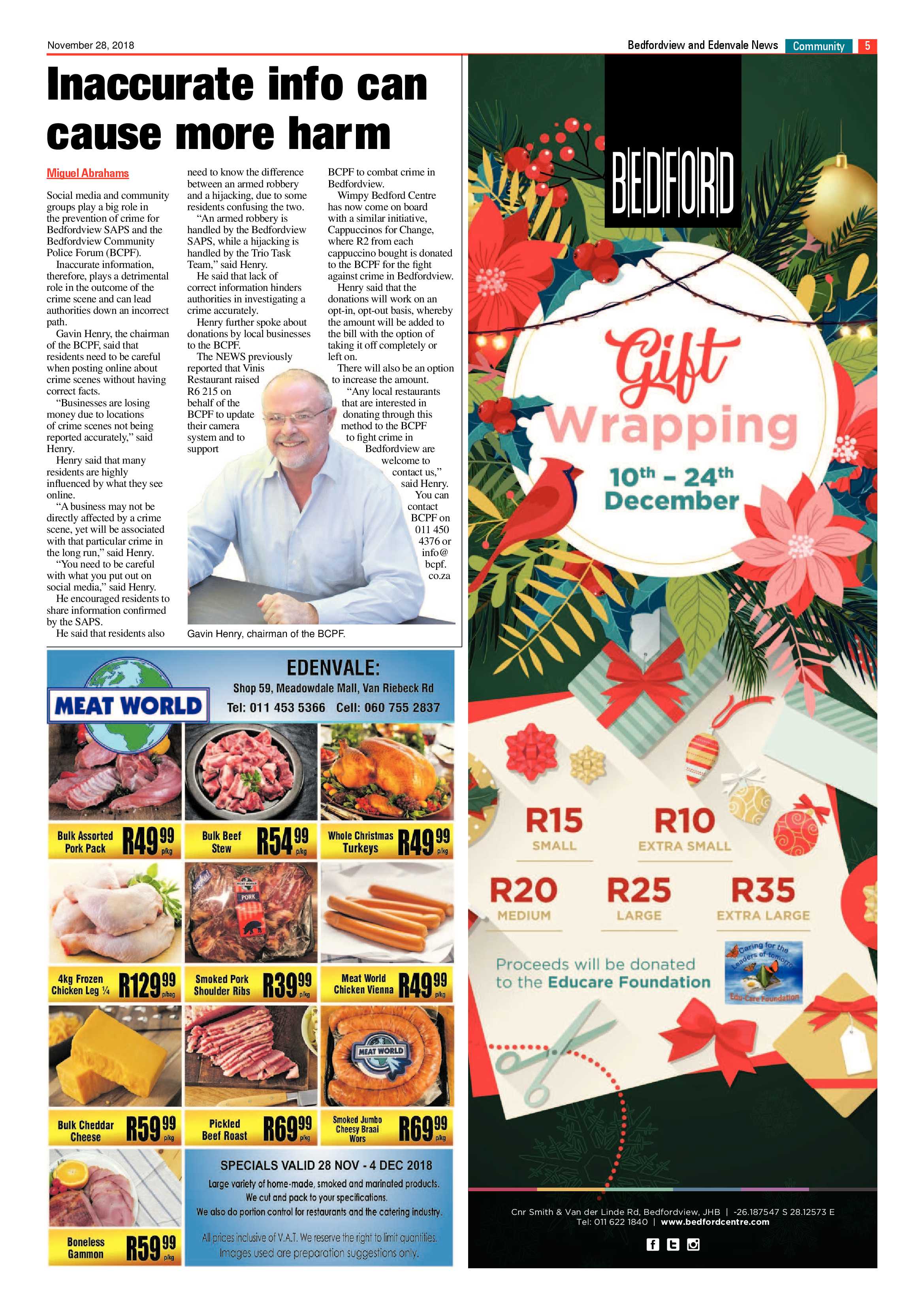 Bedfordview and Edenvale News 28 November 2018 page 5