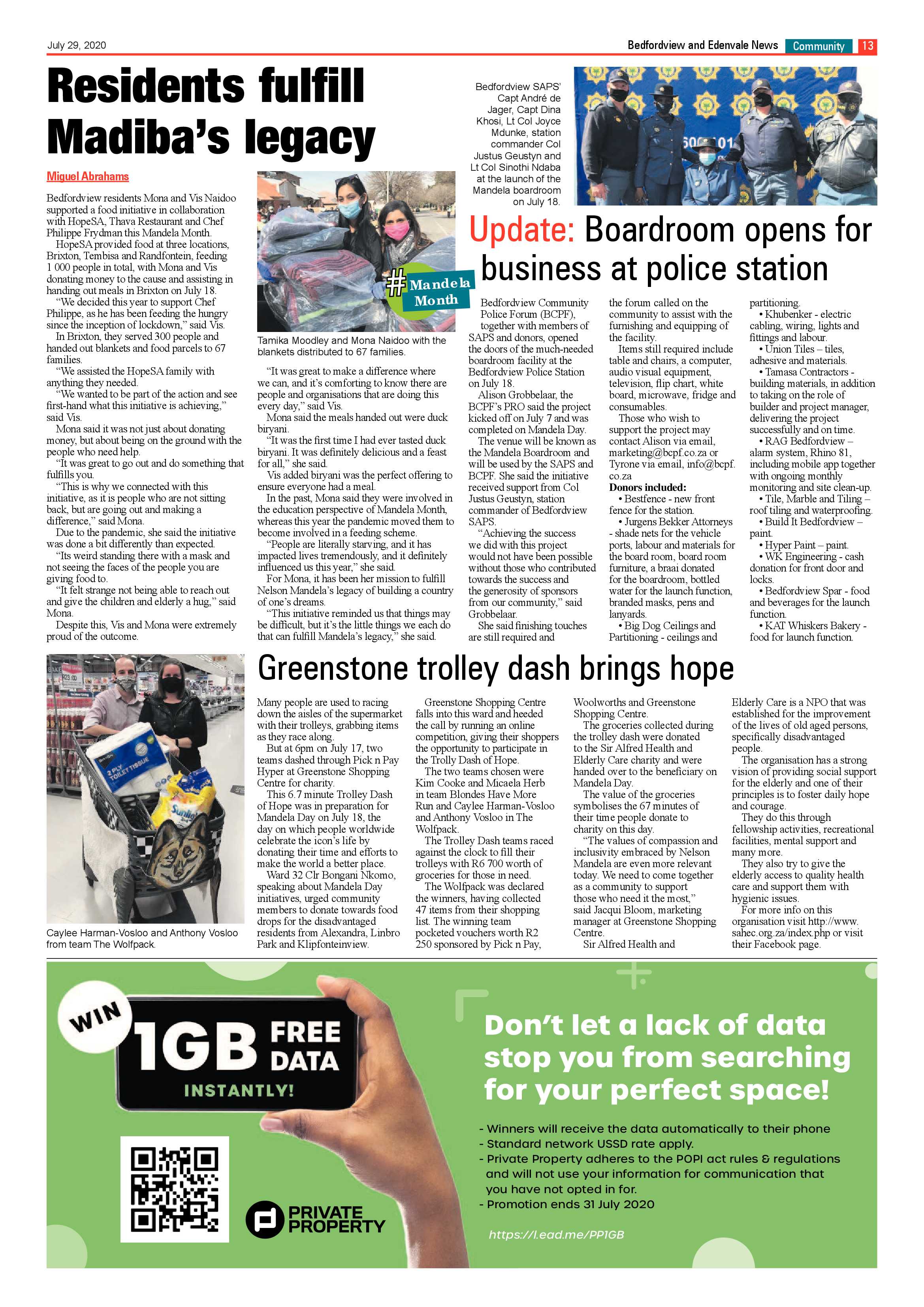 Bedfordview and Edenvale News 29 July 2020 page 13