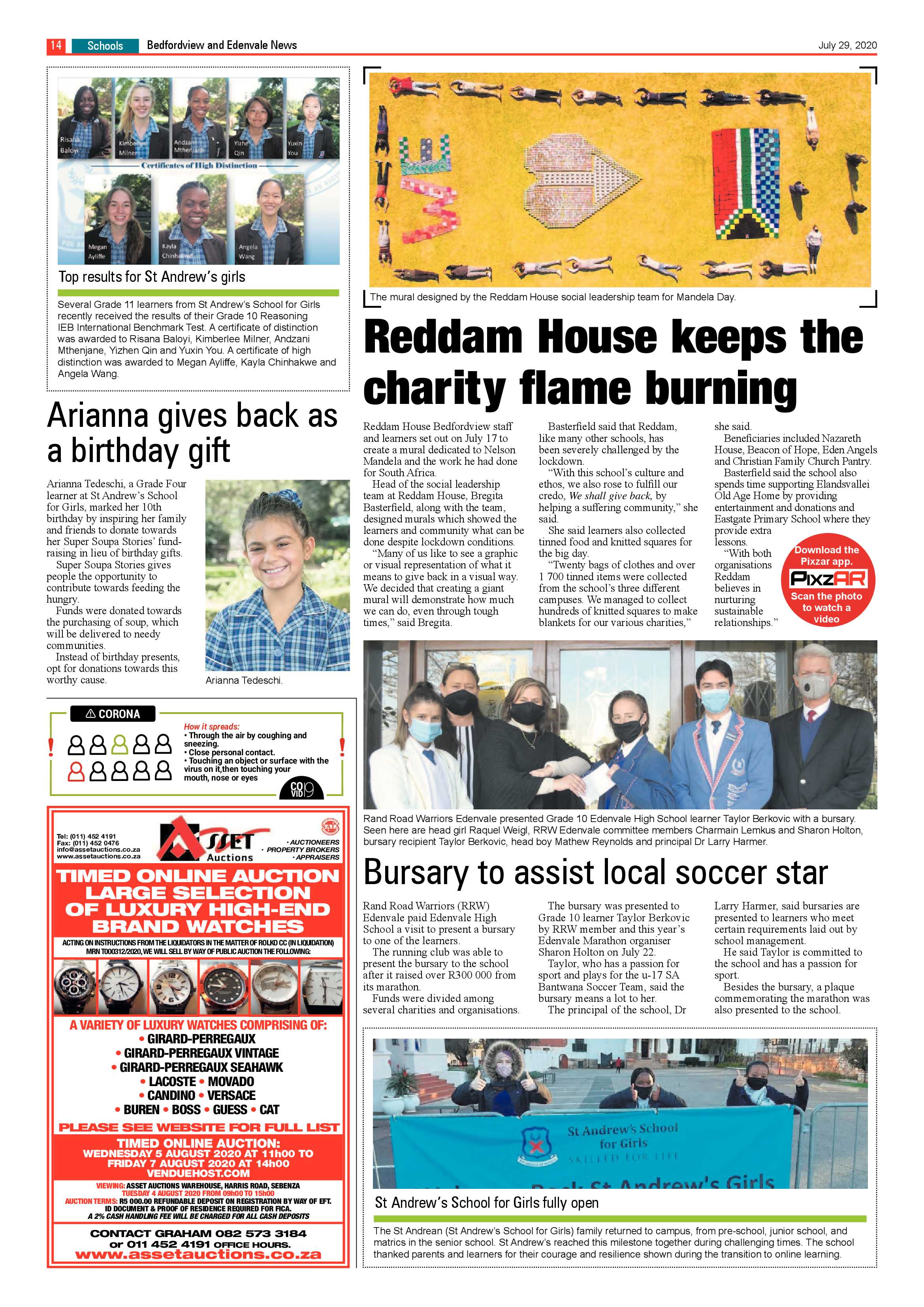 Bedfordview and Edenvale News 29 July 2020 page 14