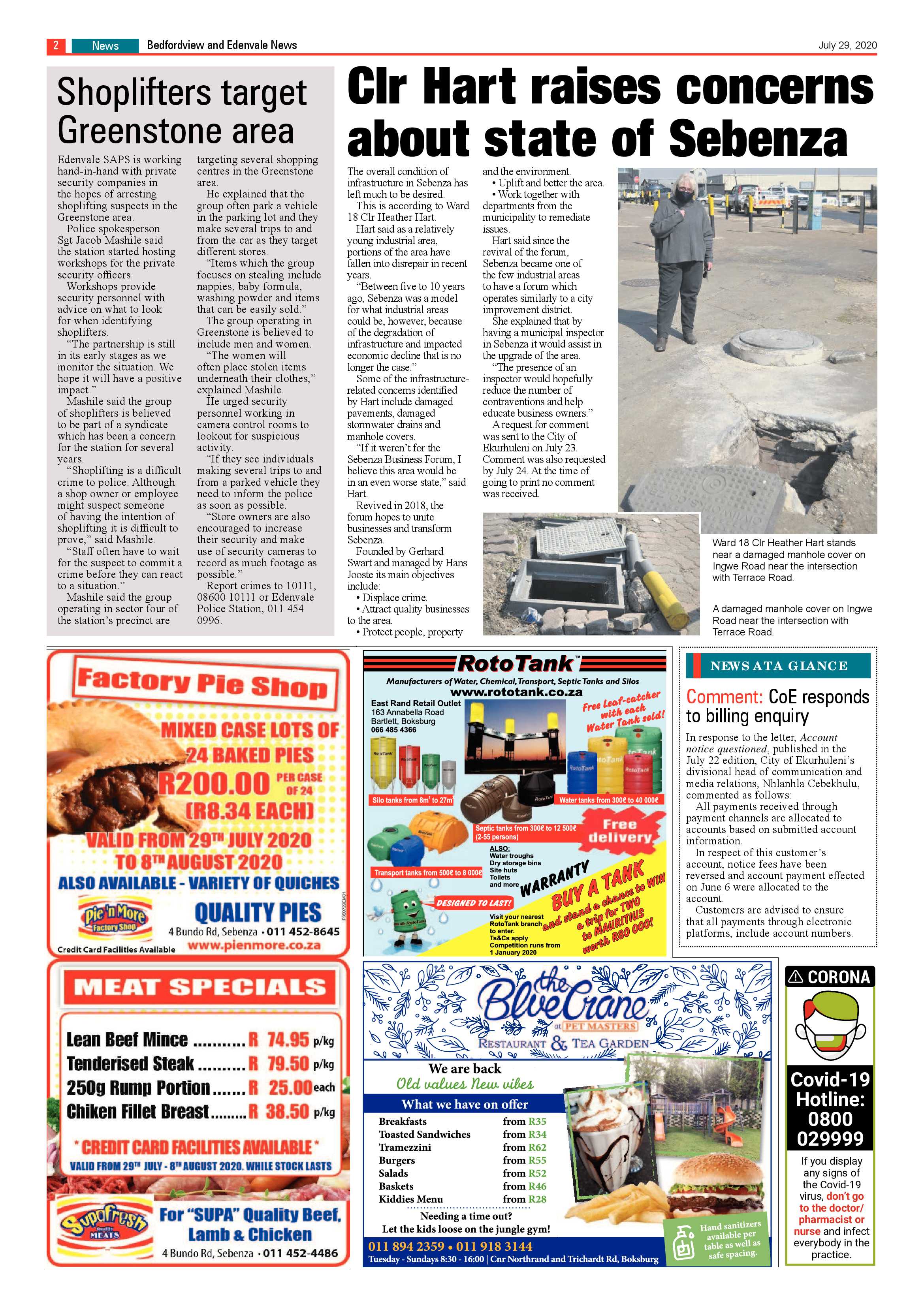 Bedfordview and Edenvale News 29 July 2020 page 2