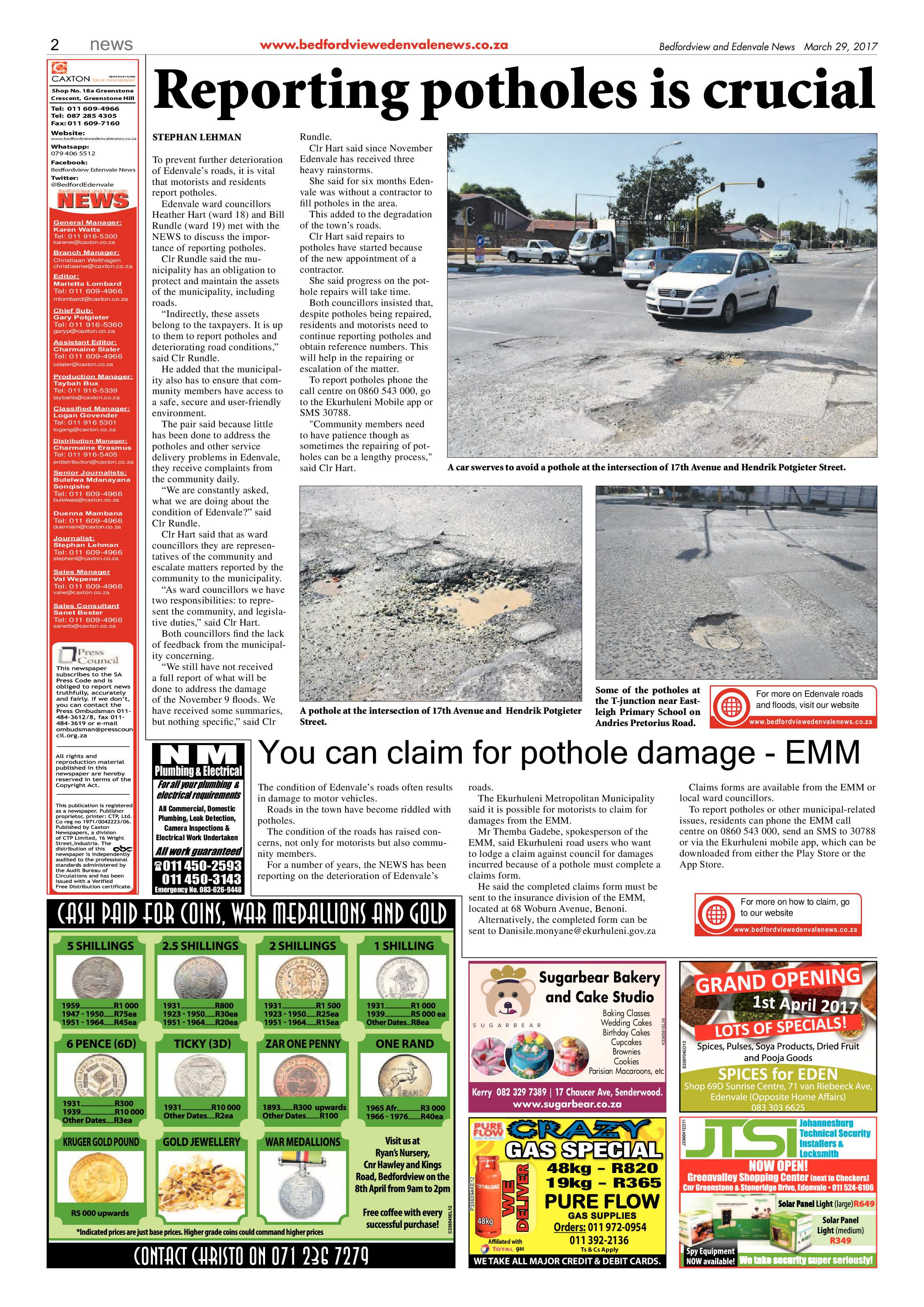 Bedfordview and Edenvale News 29 March 2017 page 2