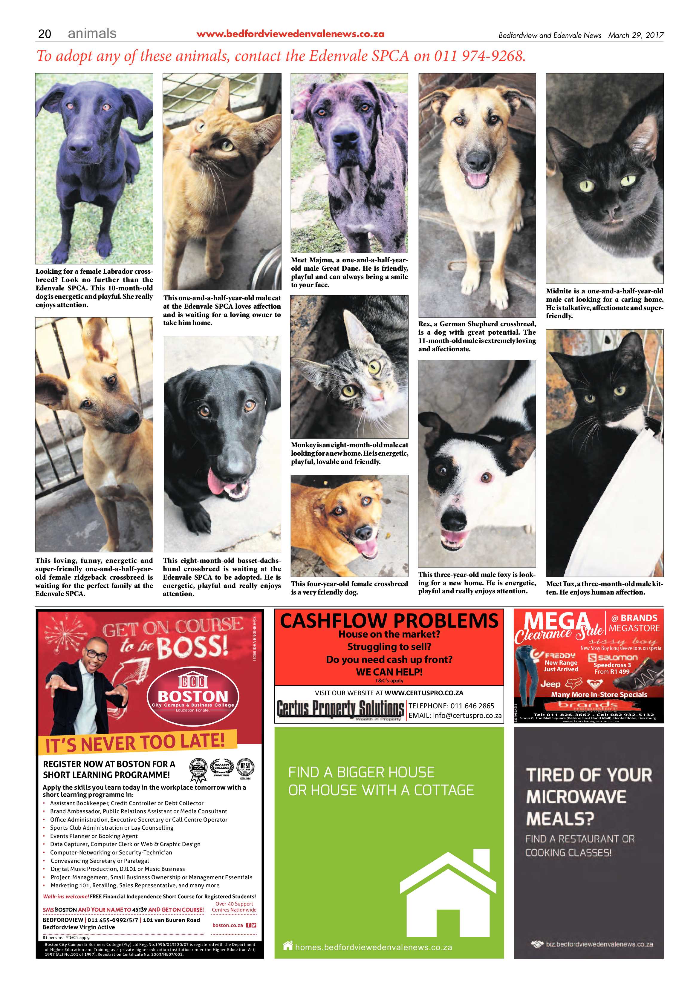 Bedfordview and Edenvale News 29 March 2017 page 20