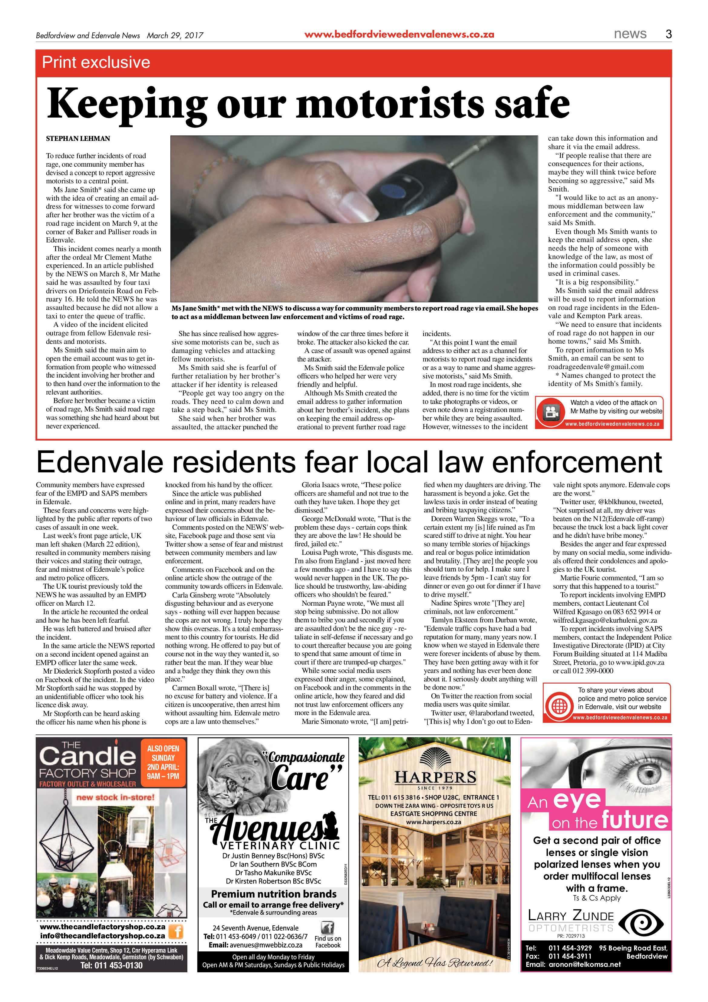 Bedfordview and Edenvale News 29 March 2017 page 3