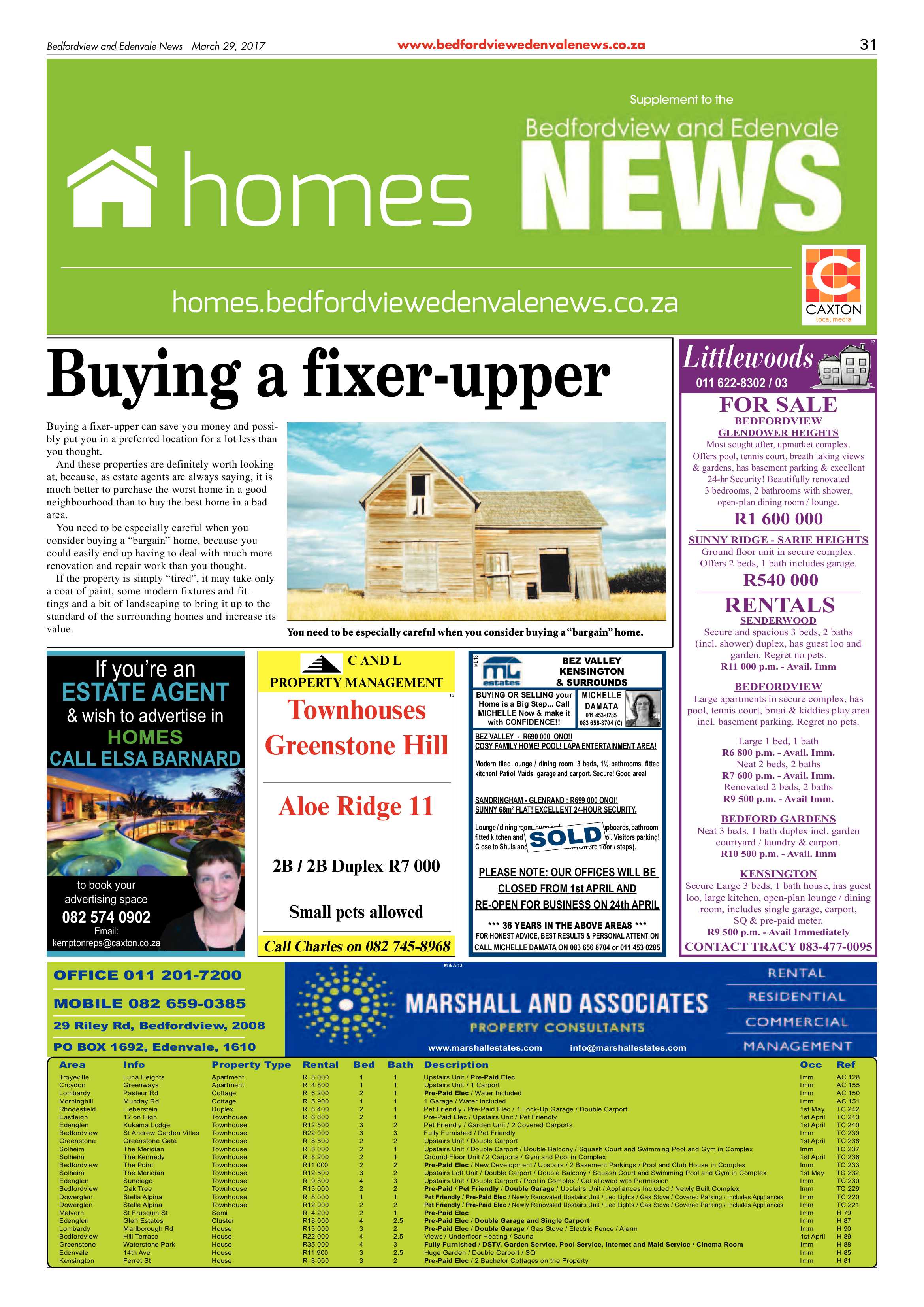 Bedfordview and Edenvale News 29 March 2017 page 31