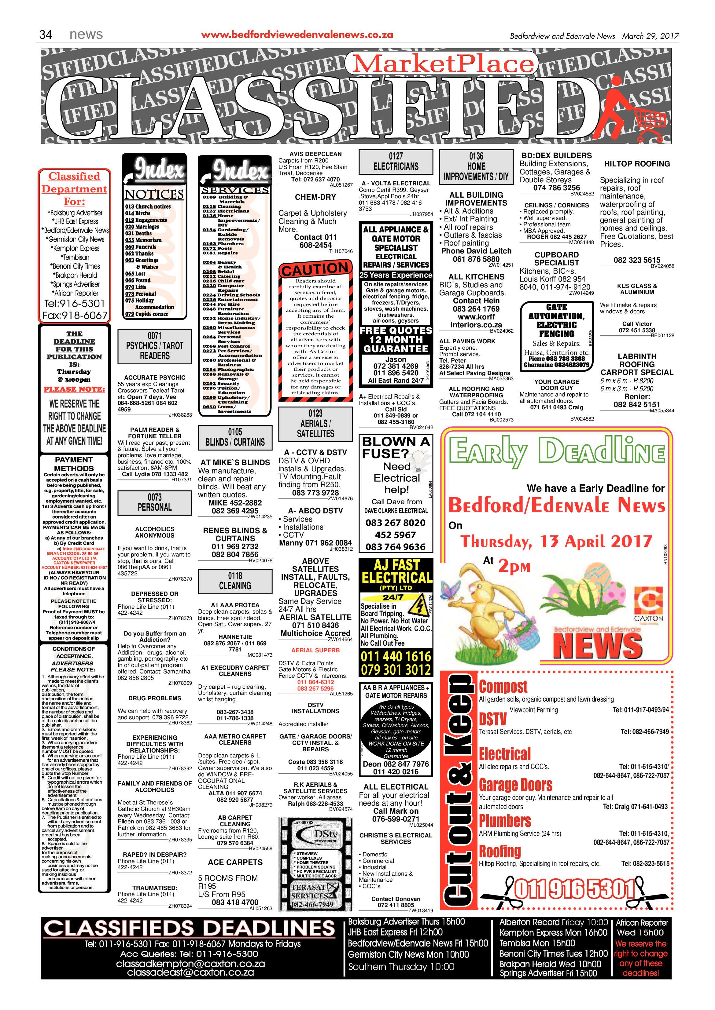 Bedfordview and Edenvale News 29 March 2017 page 34