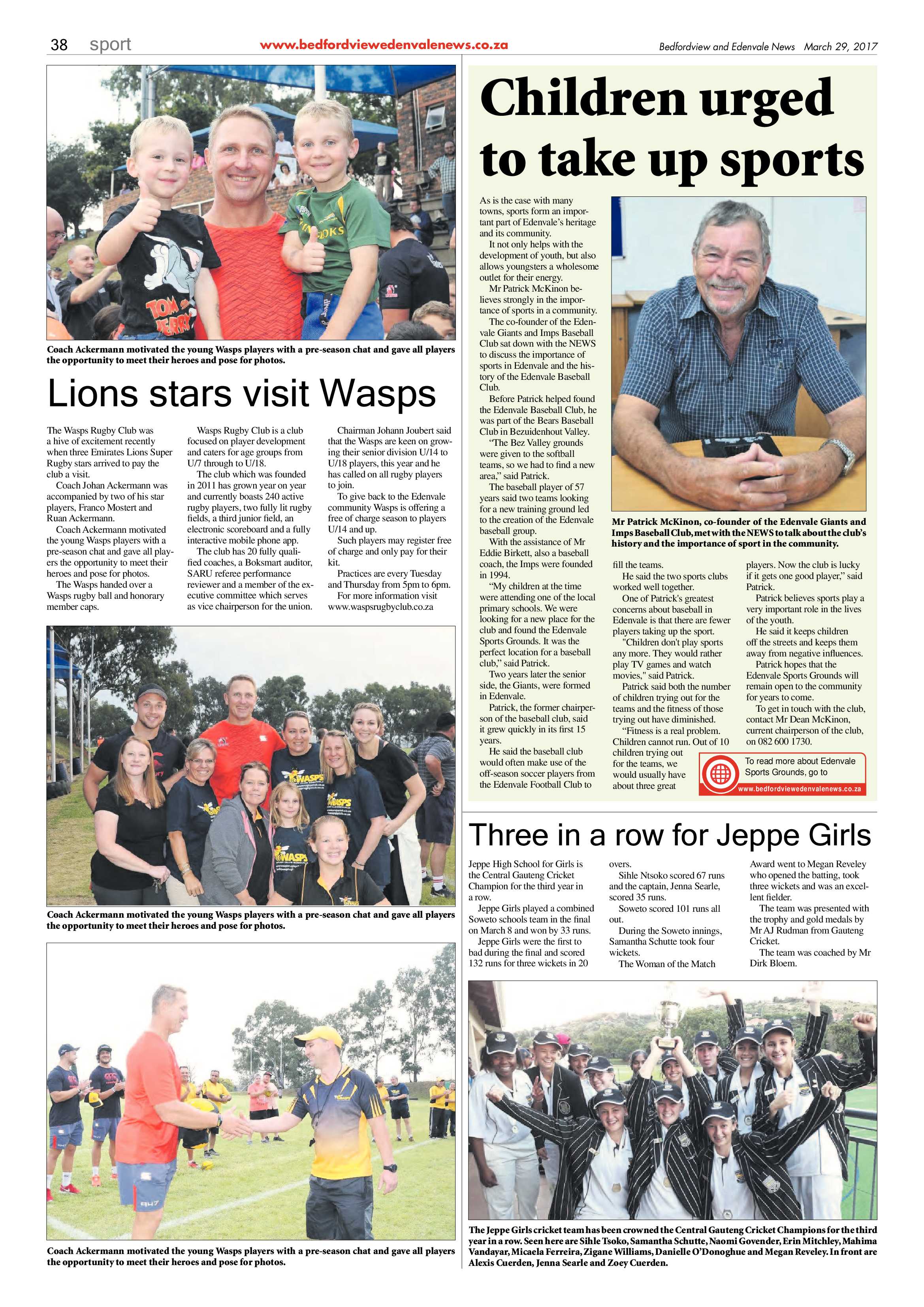 Bedfordview and Edenvale News 29 March 2017 page 38