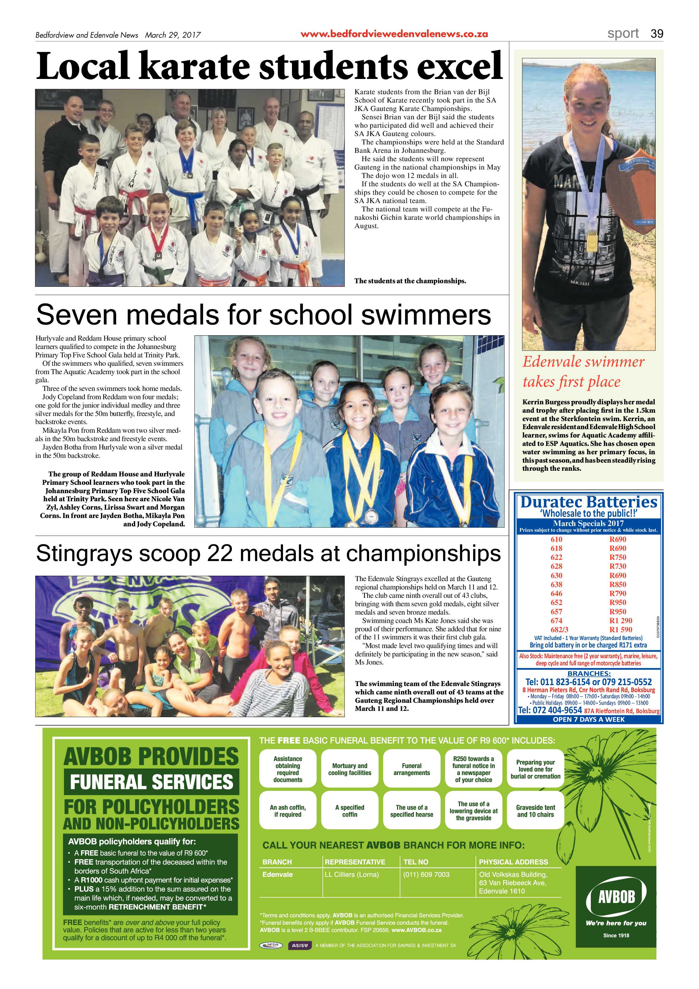 Bedfordview and Edenvale News 29 March 2017 page 39