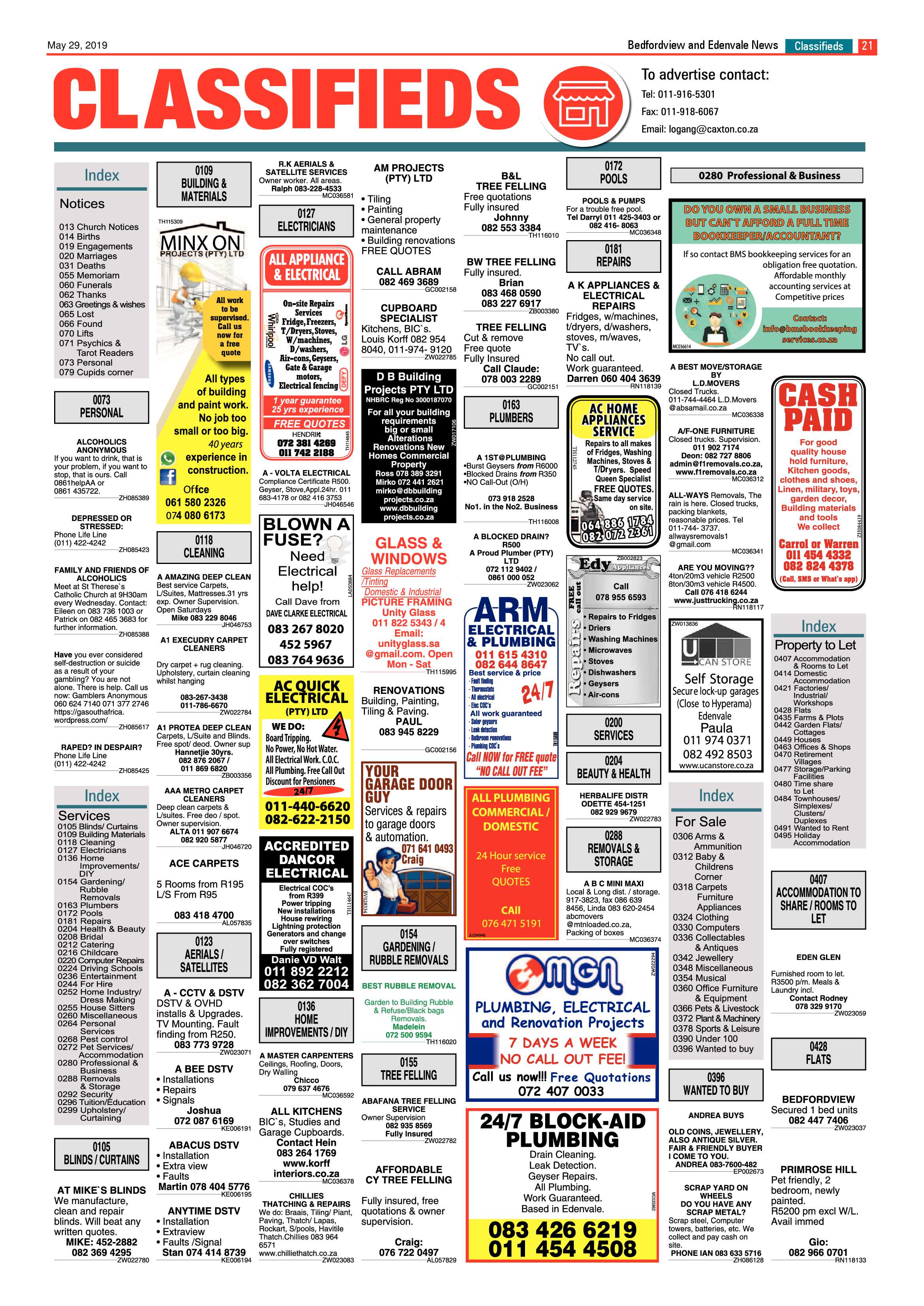 Bedfordview and Edenvale News 29 May 2019 page 21
