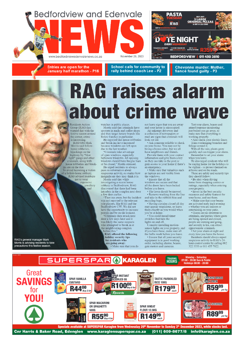 Bedfordview and Edenvale News 29 December 2023 page 1