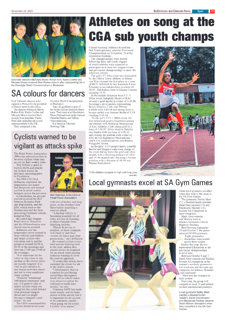 Bedfordview and Edenvale News 29 December 2023 page 15