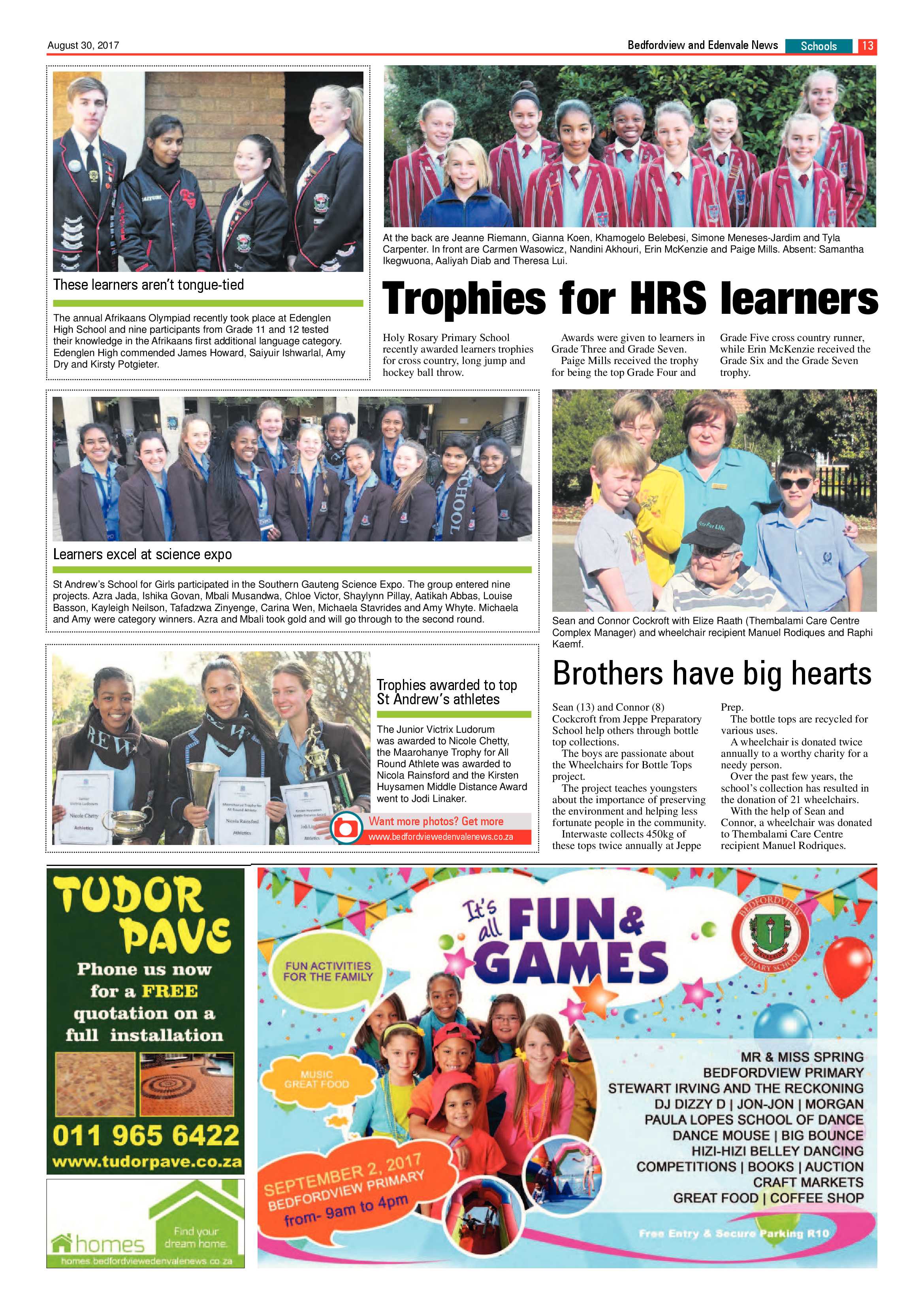Bedfordview and Edenvale News 30 August 2017 page 13