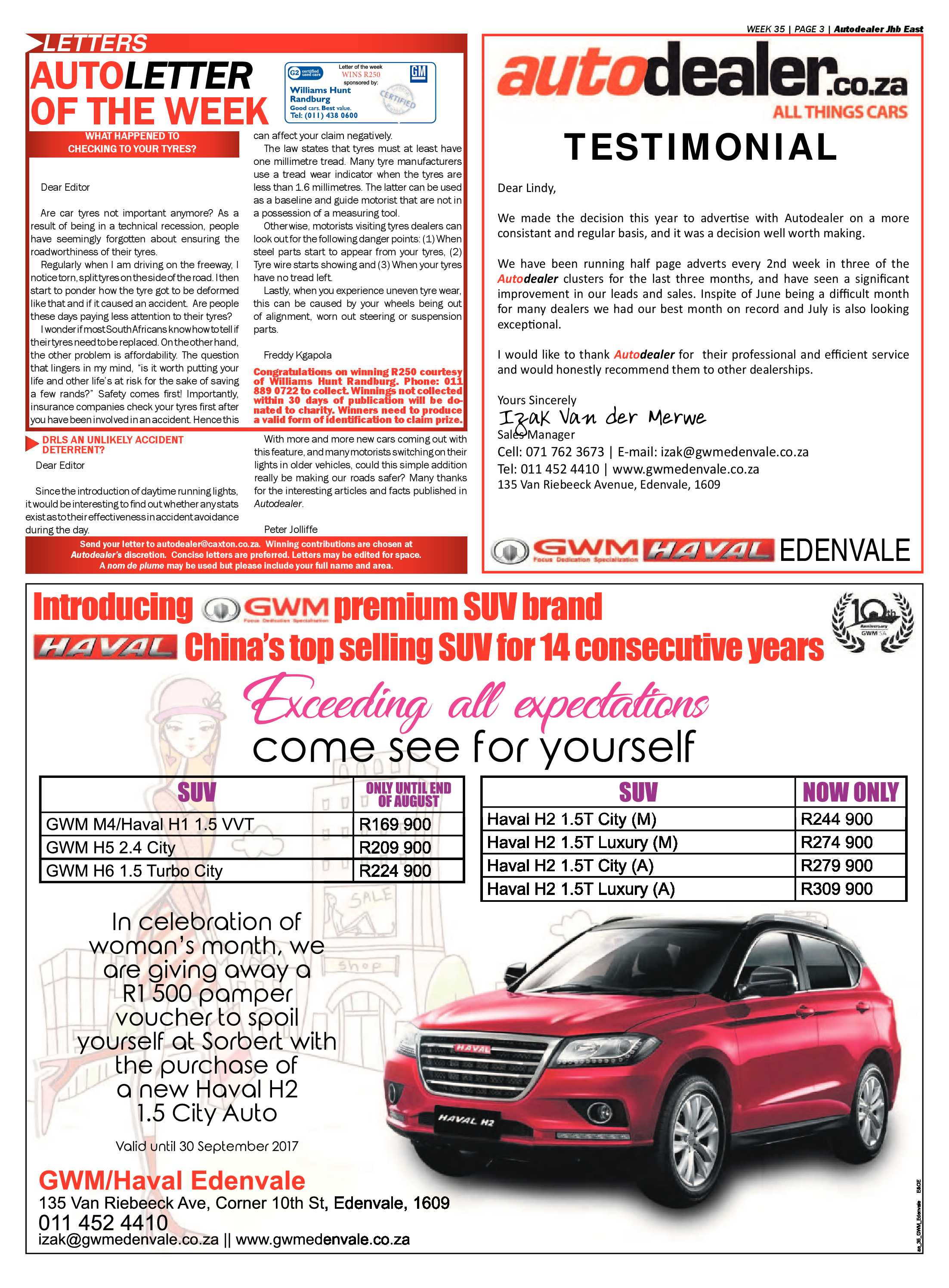 Bedfordview and Edenvale News 30 August 2017 page 27