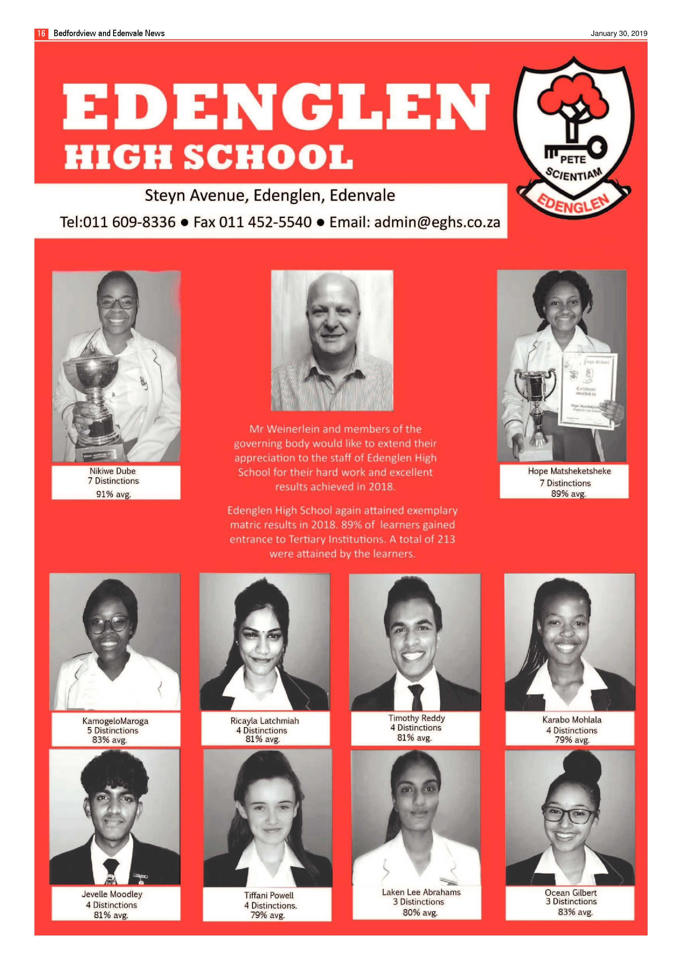 Bedfordview and Edenvale News 30 January 2019 page 16