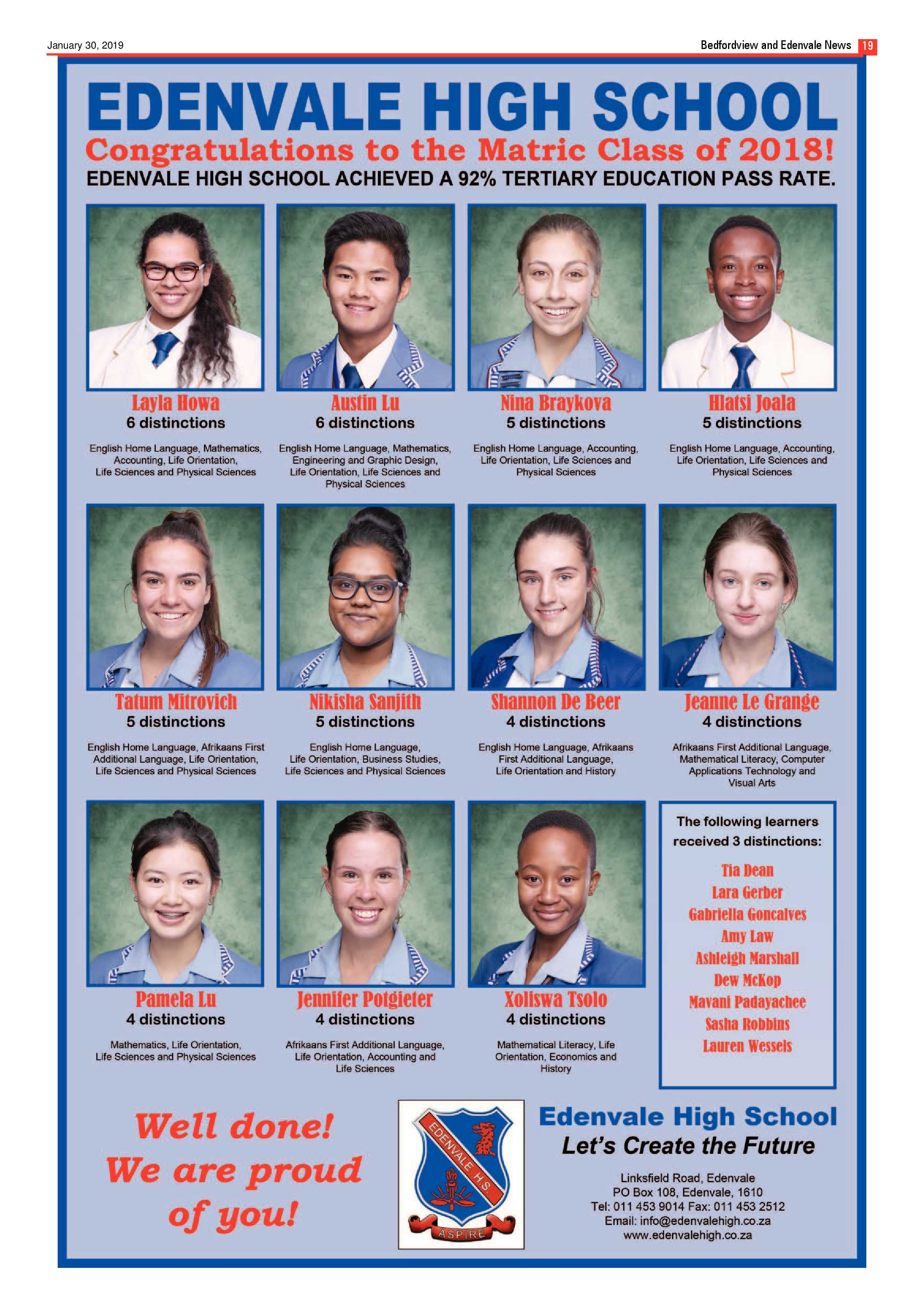 Bedfordview and Edenvale News 30 January 2019 page 19