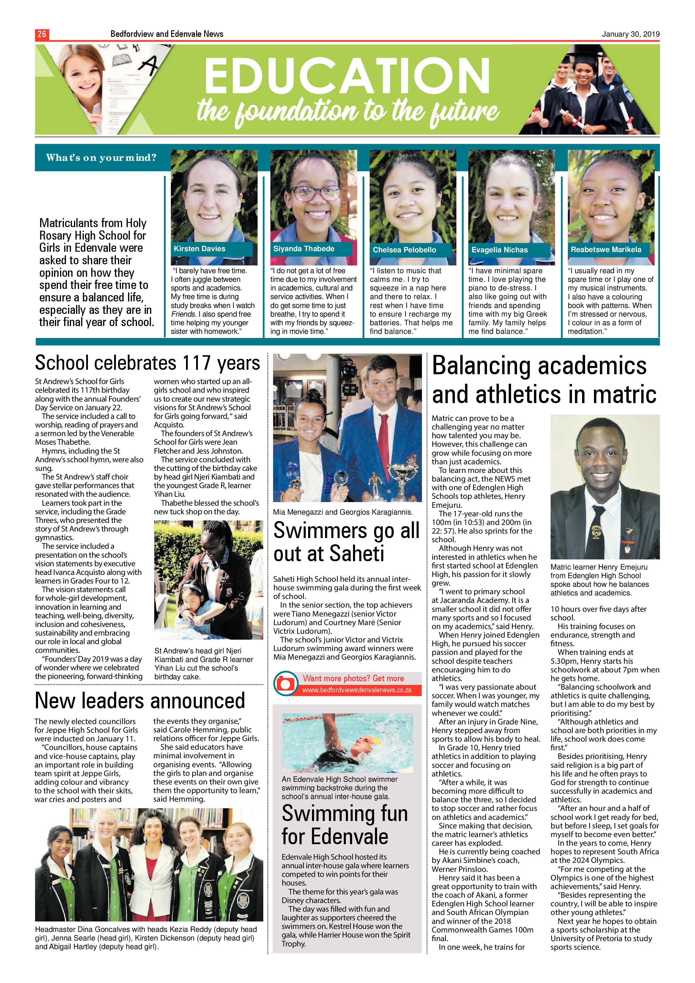 Bedfordview and Edenvale News 30 January 2019 page 26