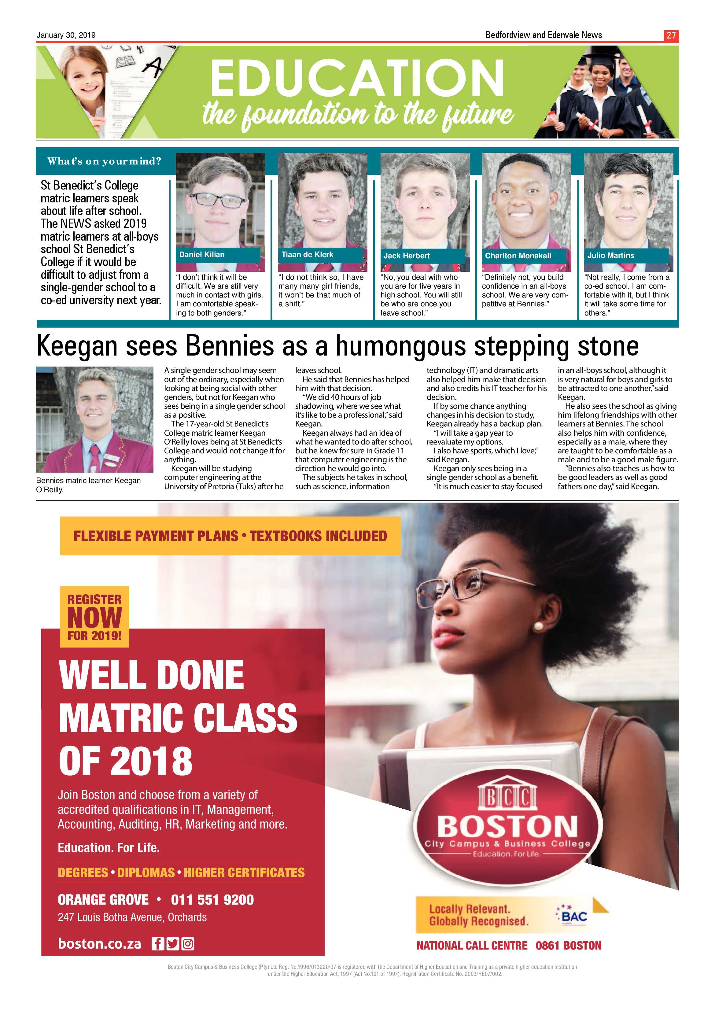 Bedfordview and Edenvale News 30 January 2019 page 27
