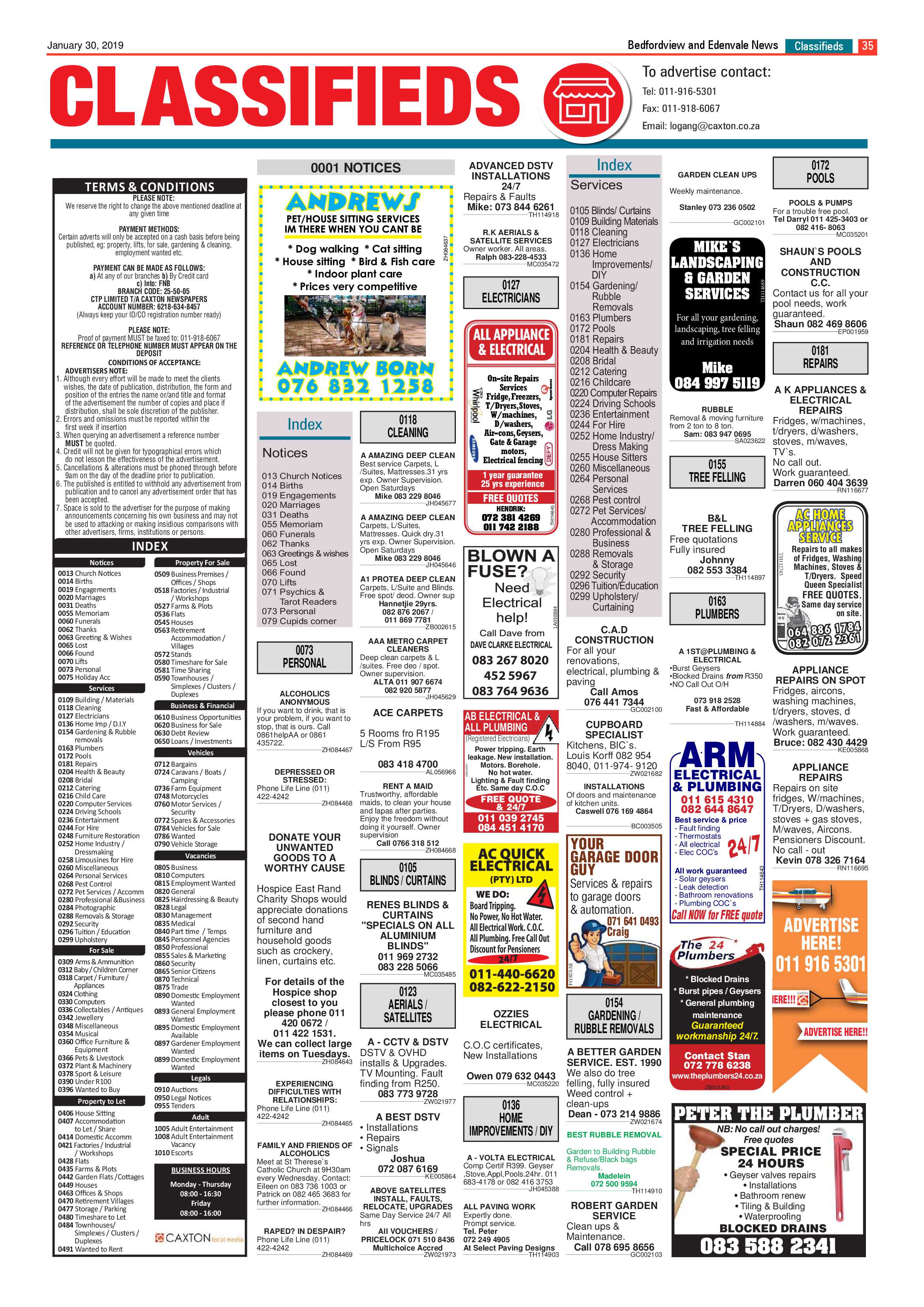 Bedfordview and Edenvale News 30 January 2019 page 35