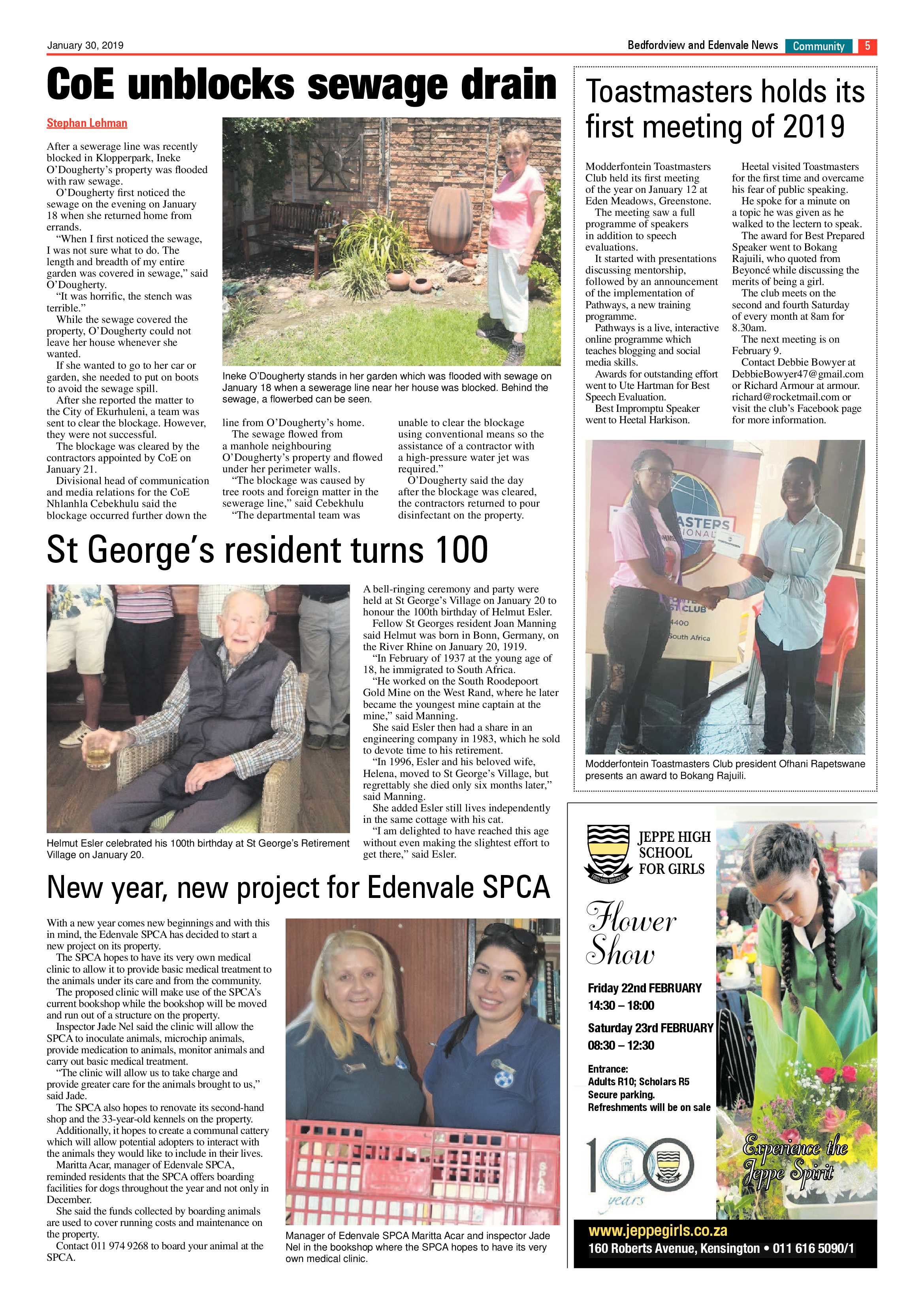 Bedfordview and Edenvale News 30 January 2019 page 5