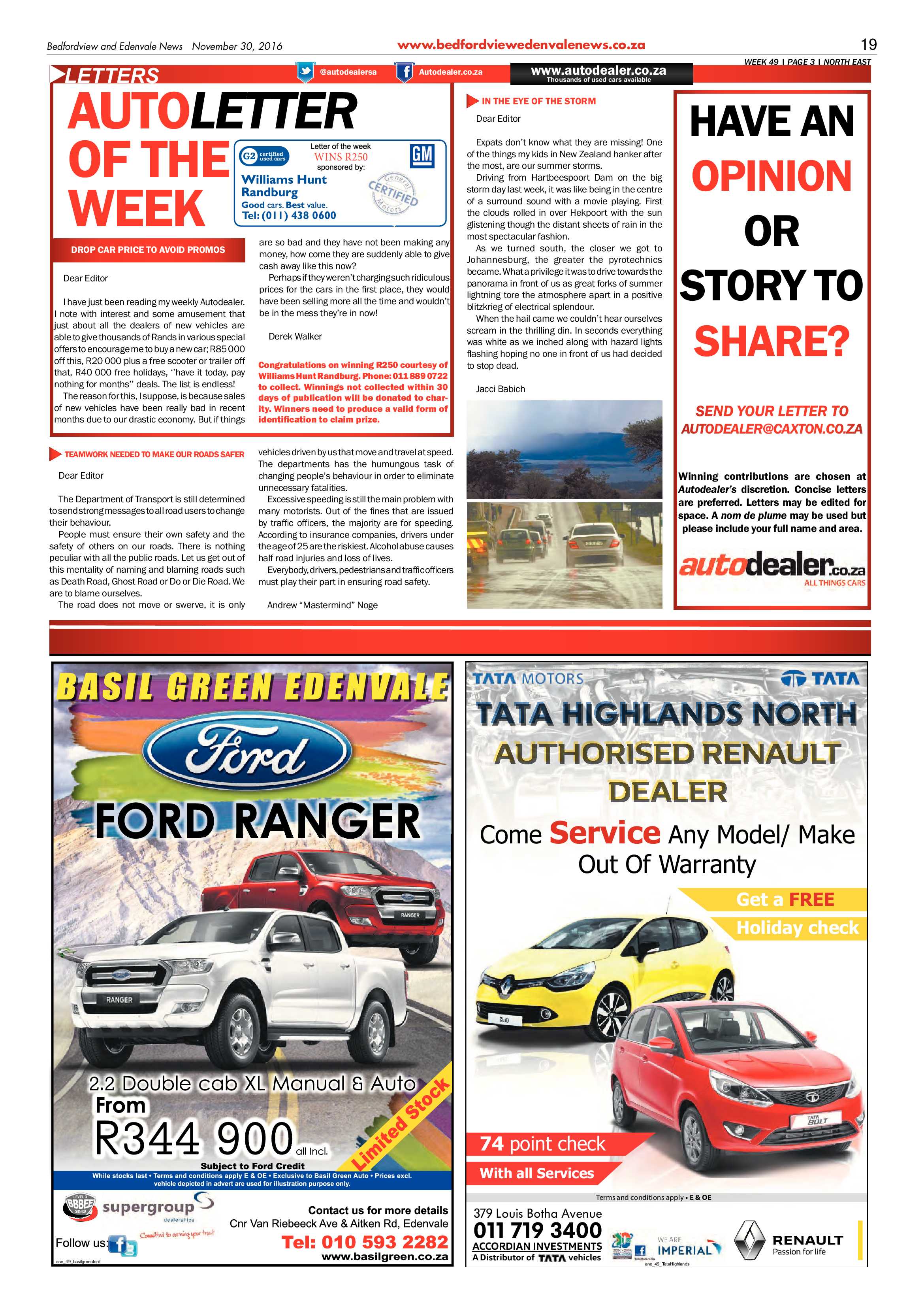 Bedfordview and Edenvale News 30 November 2016 page 19