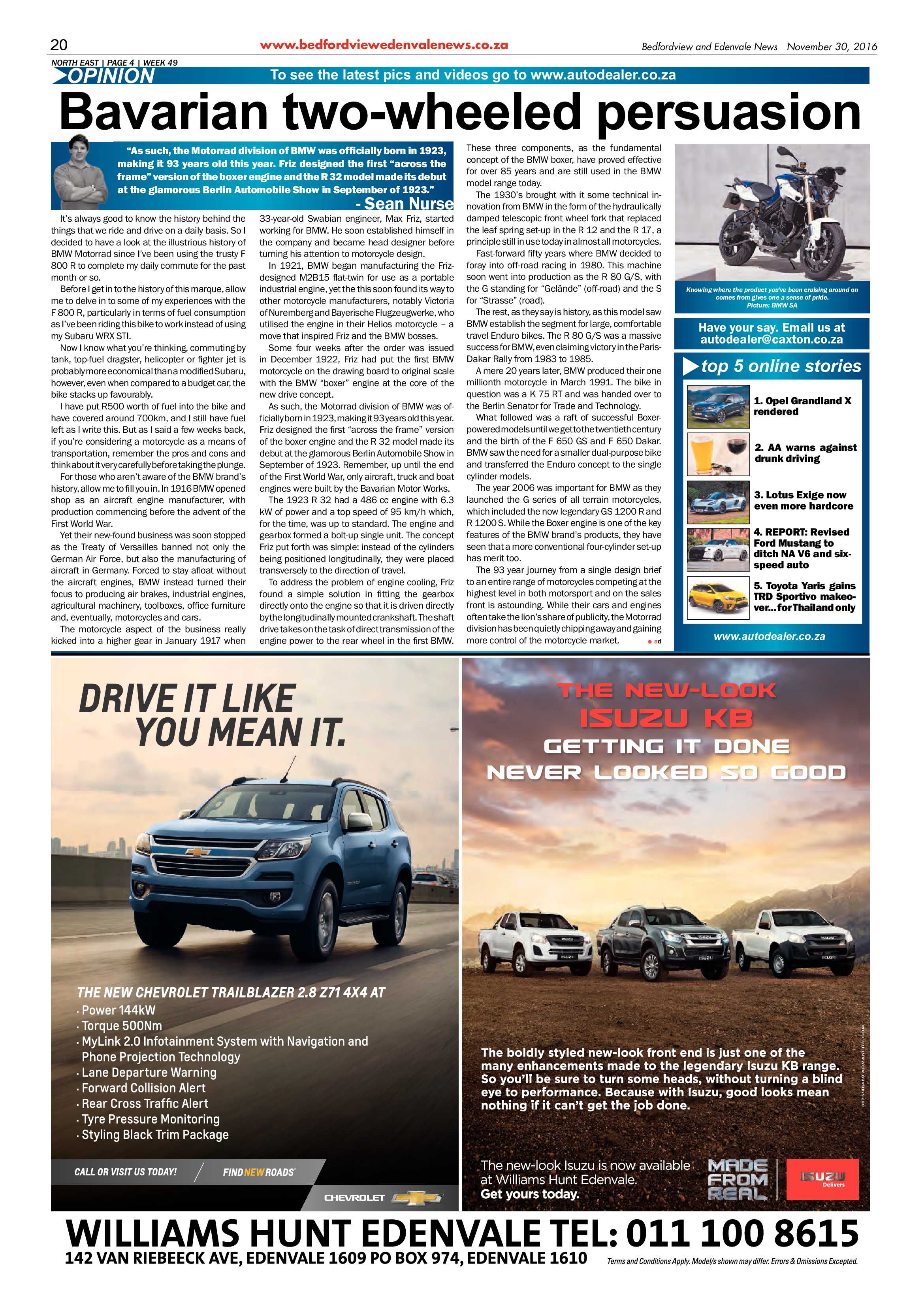 Bedfordview and Edenvale News 30 November 2016 page 20