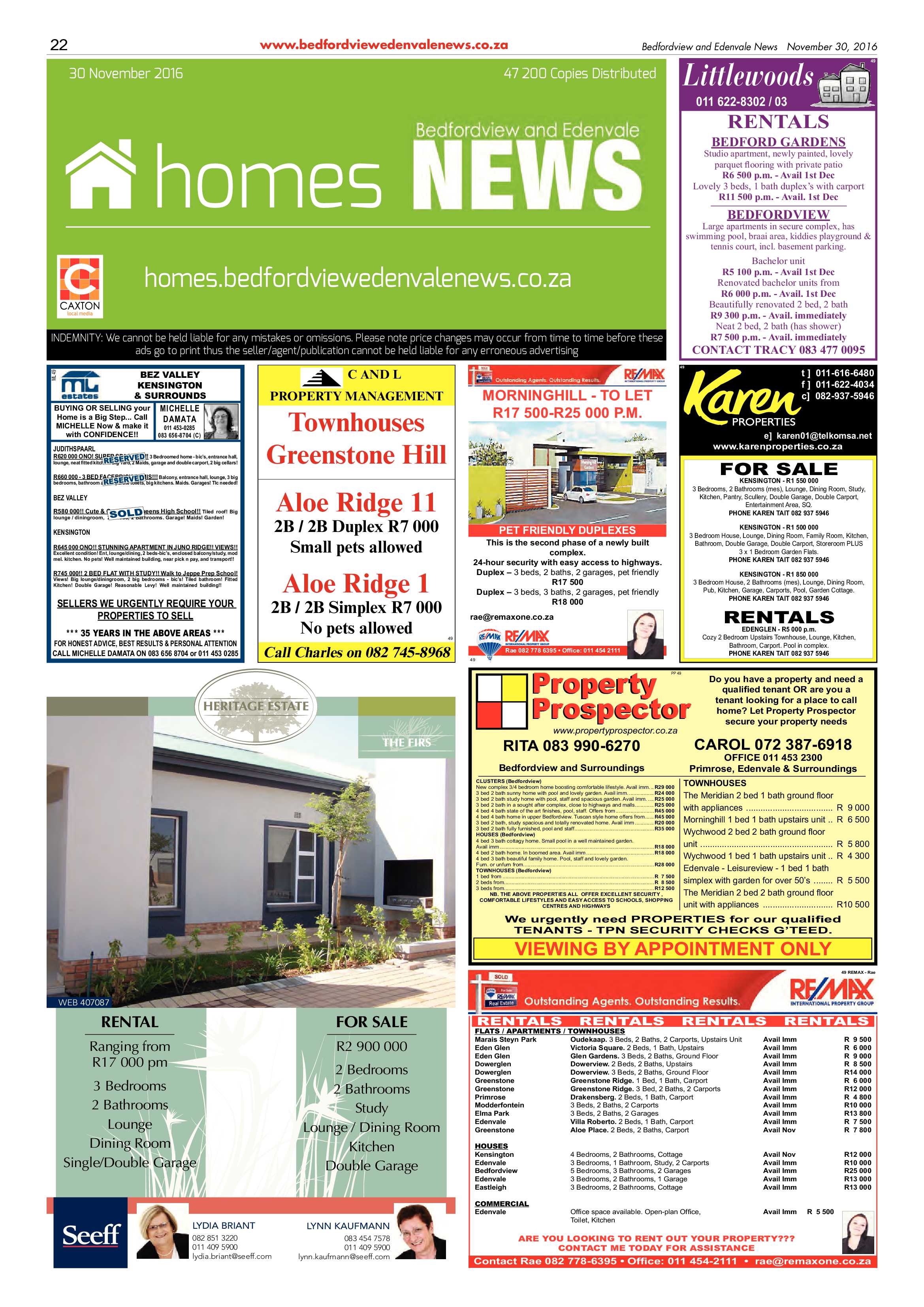 Bedfordview and Edenvale News 30 November 2016 page 22