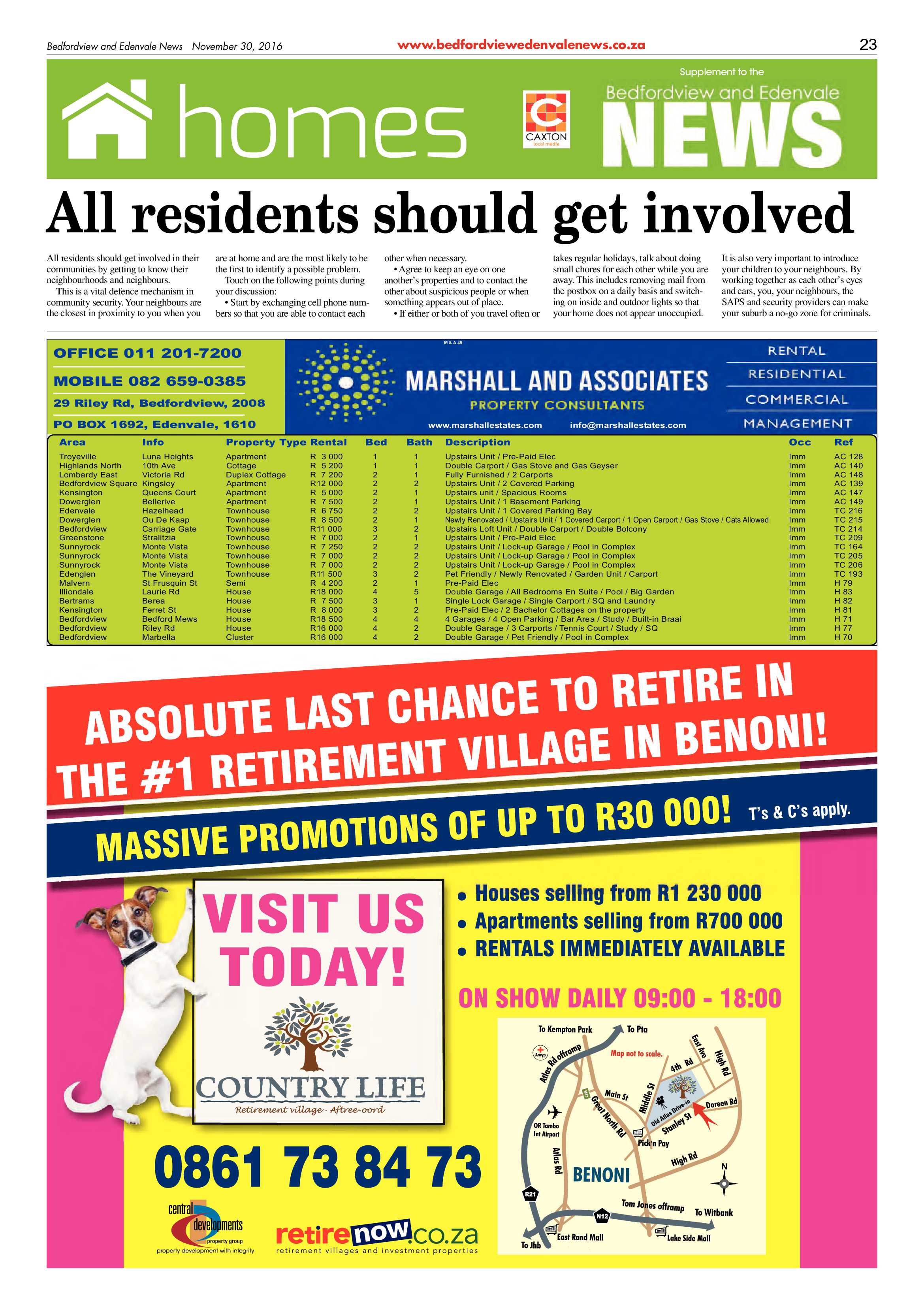 Bedfordview and Edenvale News 30 November 2016 page 23