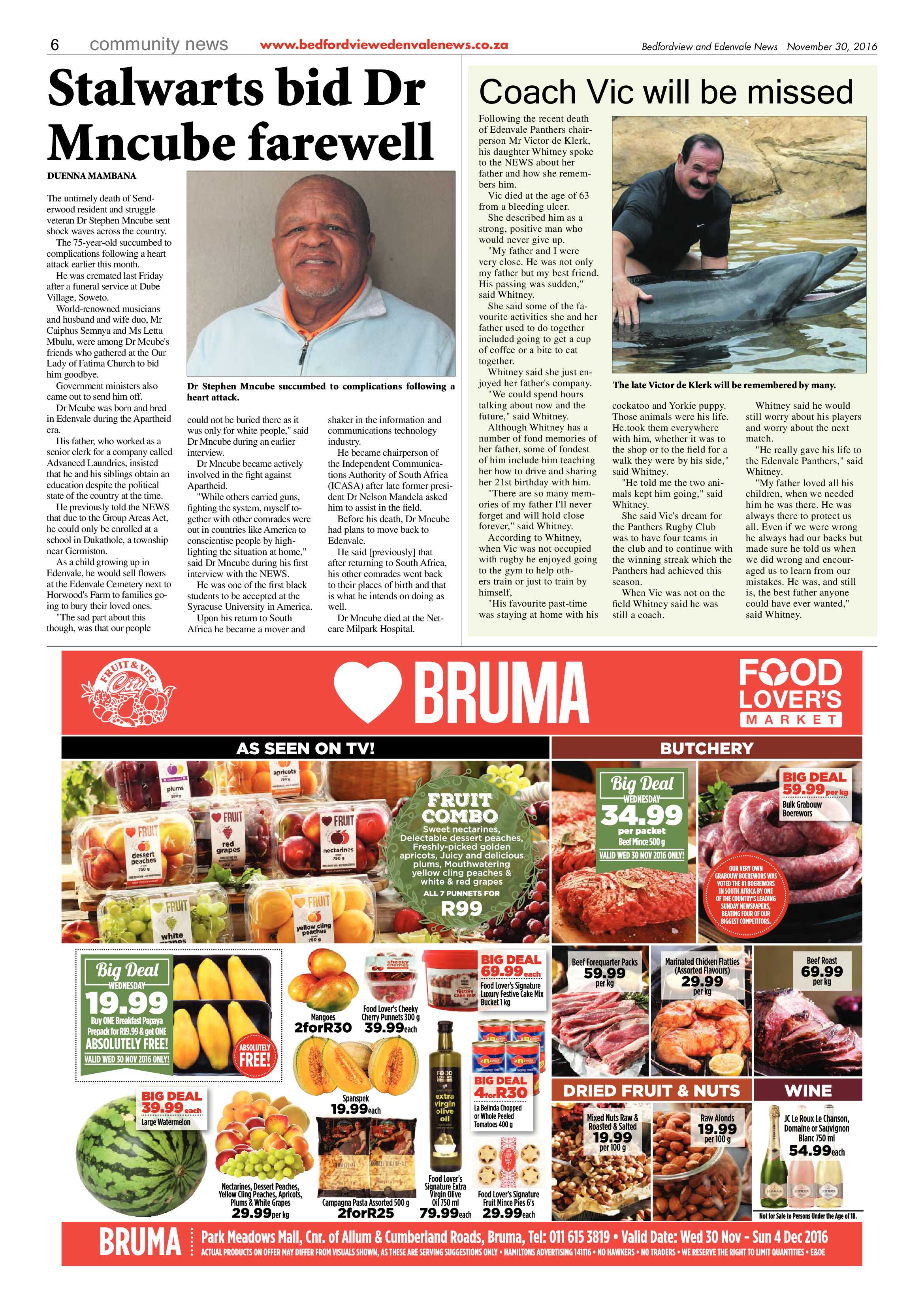 Bedfordview and Edenvale News 30 November 2016 page 6