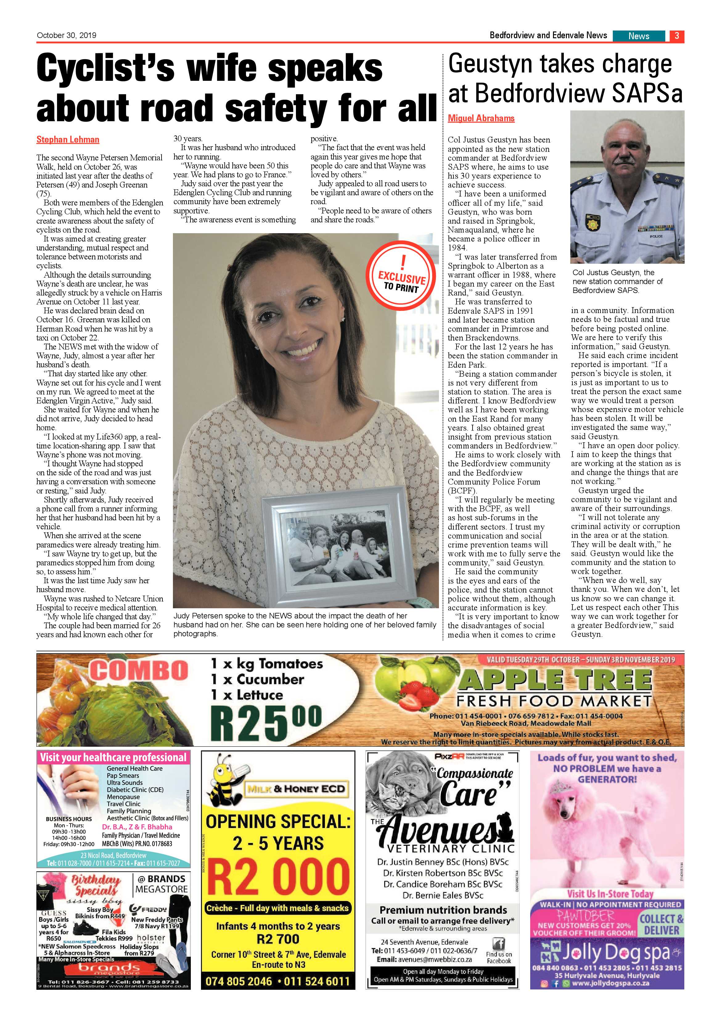 Bedfordview and Edenvale News 30 October 2019 page 3