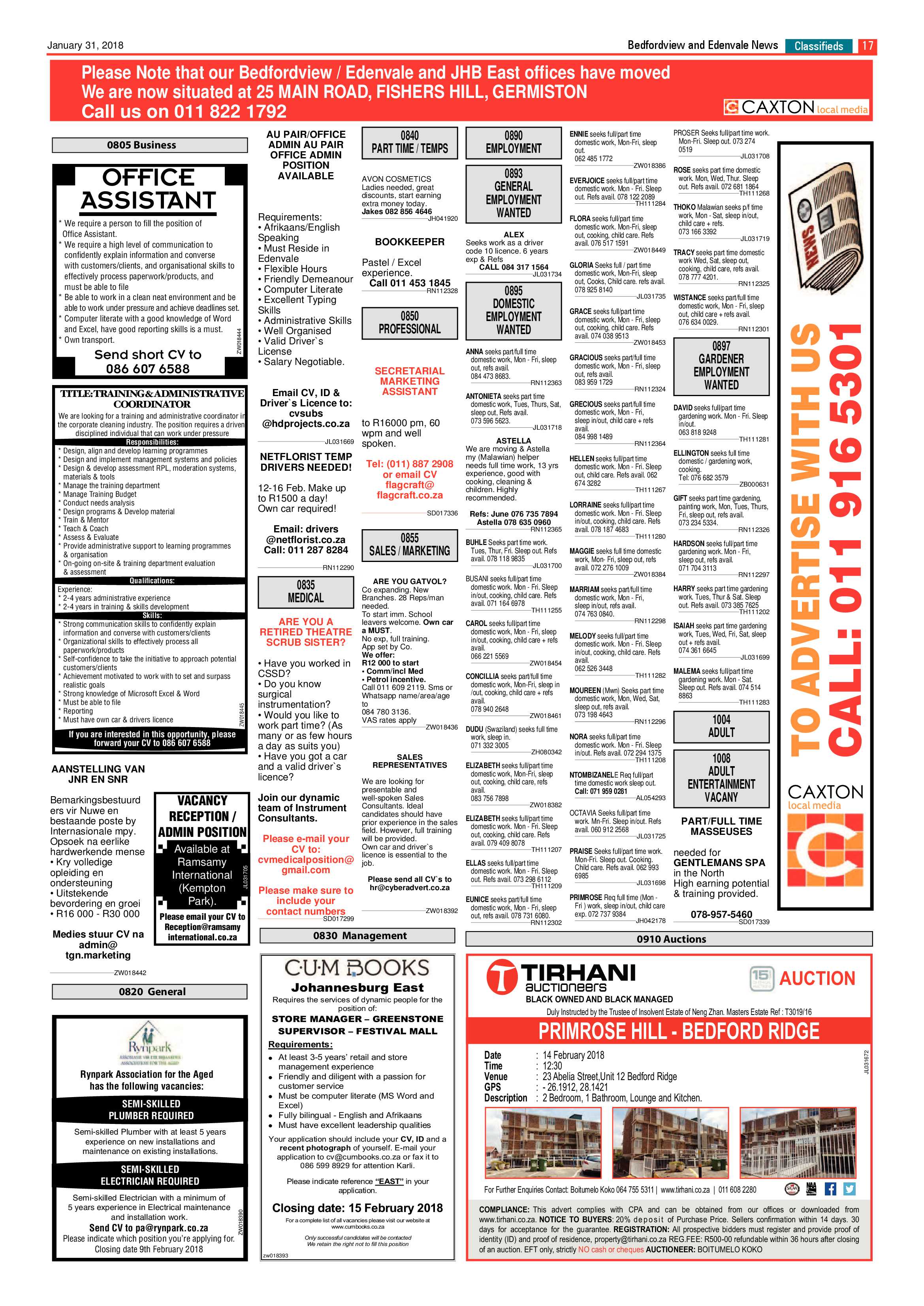 Bedfordview and Edenvale News 31 January 2018 page 17