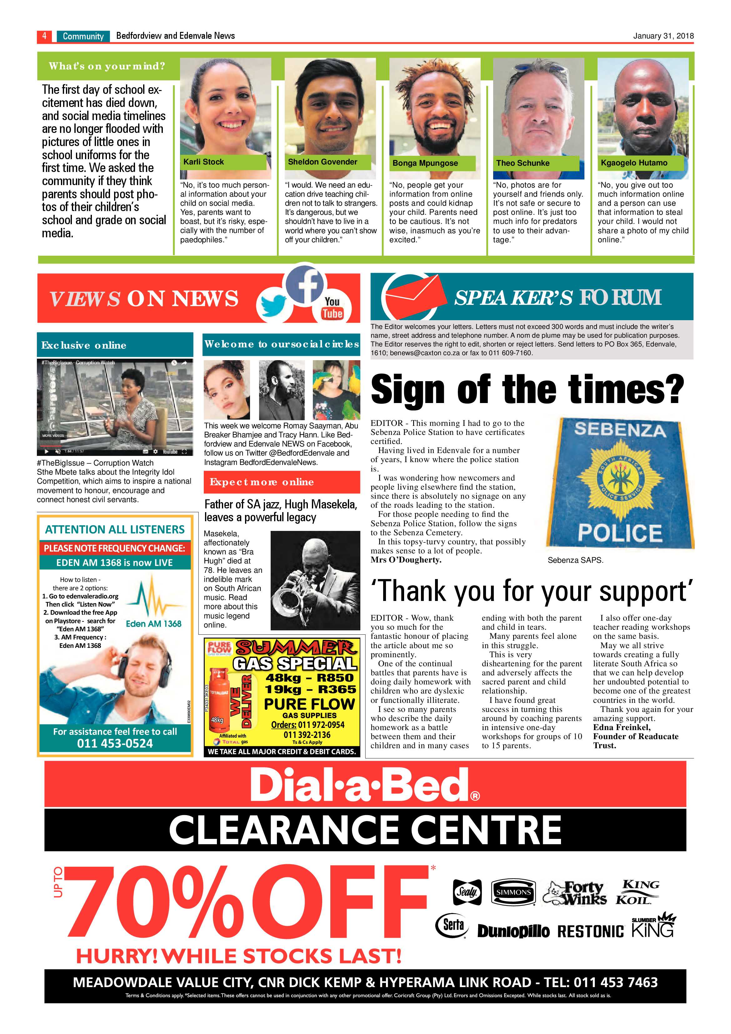 Bedfordview and Edenvale News 31 January 2018 page 4