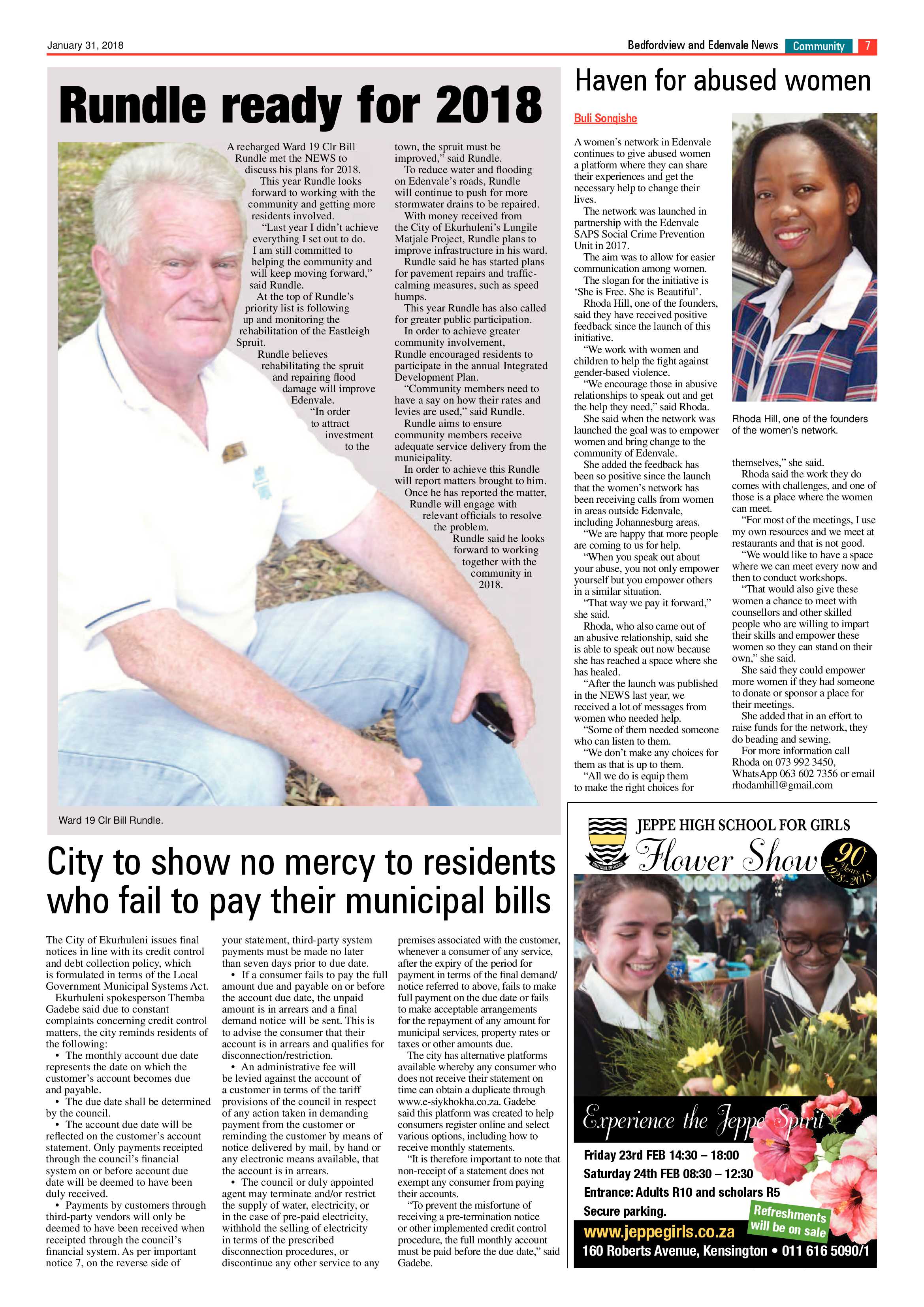 Bedfordview and Edenvale News 31 January 2018 page 7